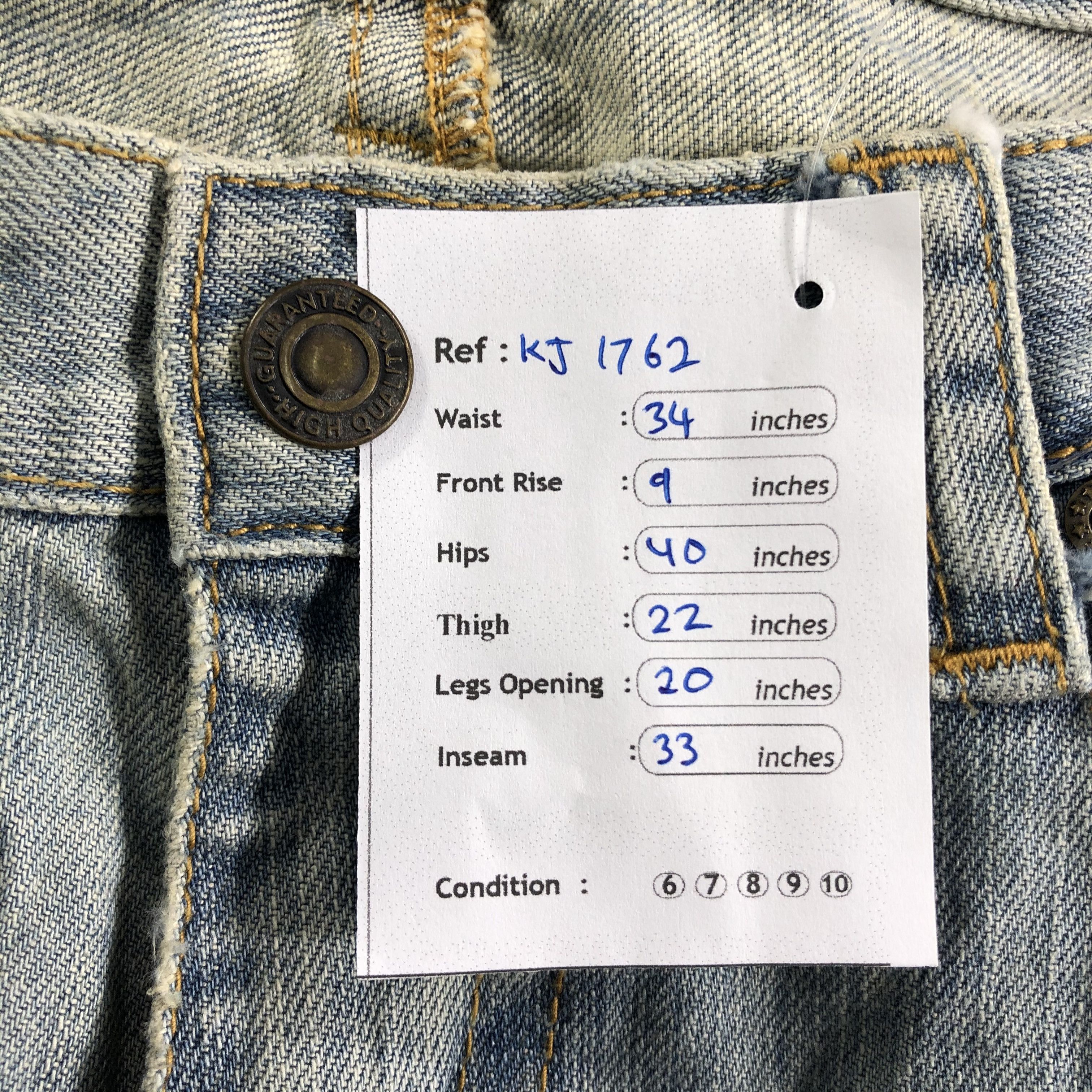 Japanese Brand Japanese Brand Agata Label Jeans Blue Flare Denim KJ1762 Size US 34 / EU 50 - 11 Thumbnail