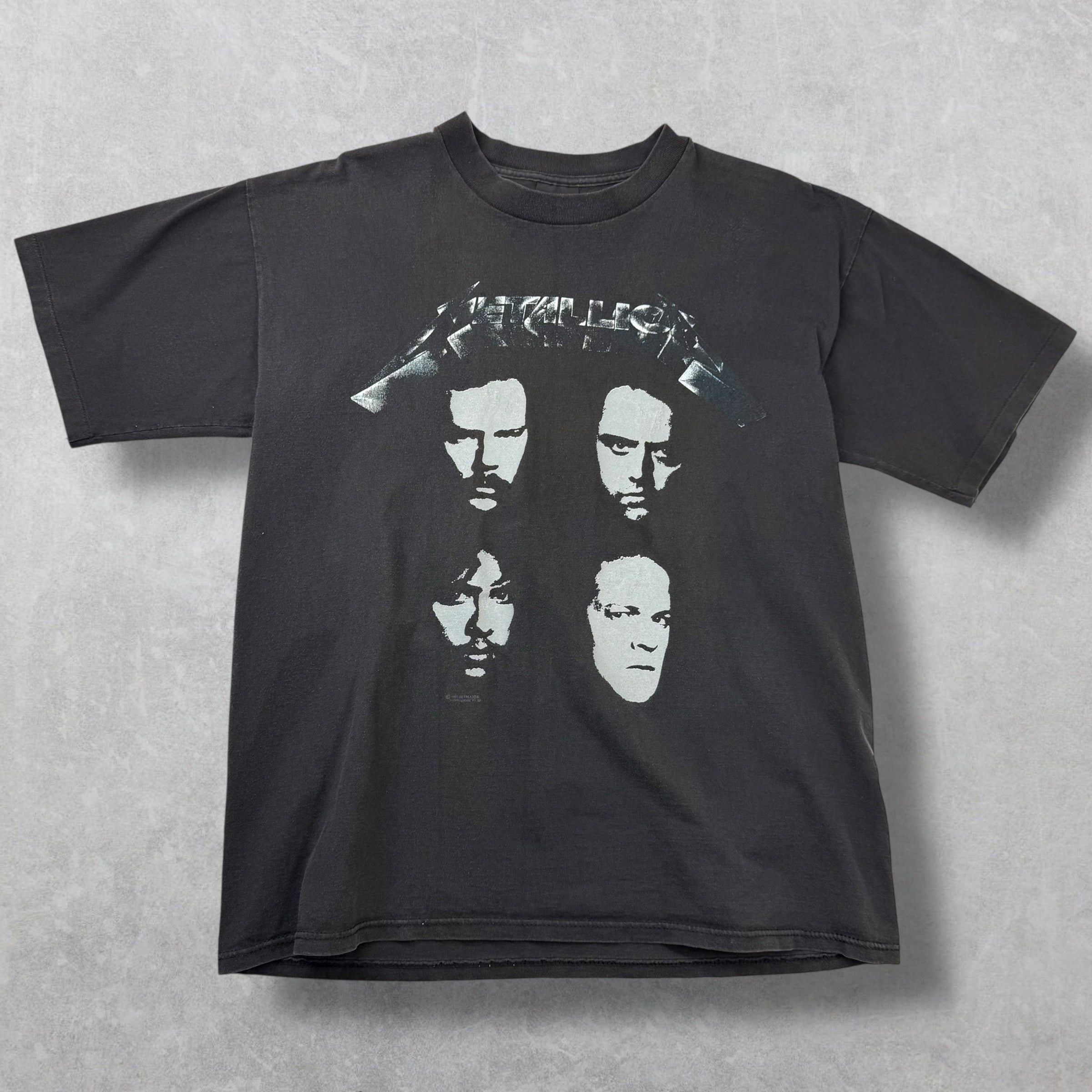 Vintage Vintage 1991 Metallica 4 Faces Black Album Tour Tee L Size US L / EU 52-54 / 3 - 1 Thumbnail
