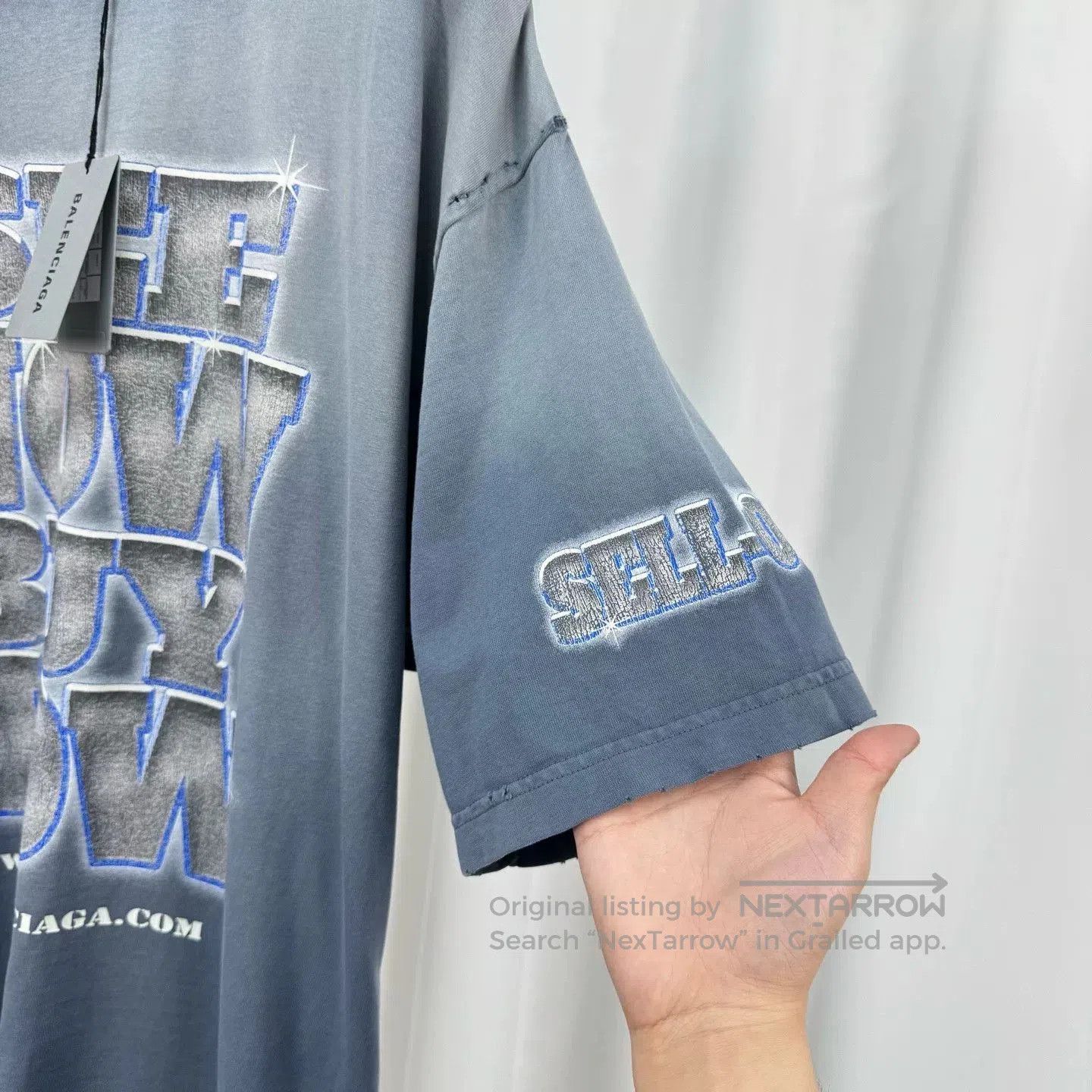 Balenciaga Balenciaga Diamond Water Destroyed Tee. Size US M / EU 48-50 / 2 - 4 Thumbnail