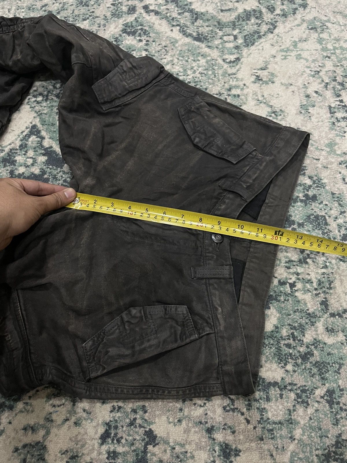 Tornado Mart Tornado Mart Waxed Multipocket Coated Denim Pants Size US 30 / EU 46 - 10 Thumbnail