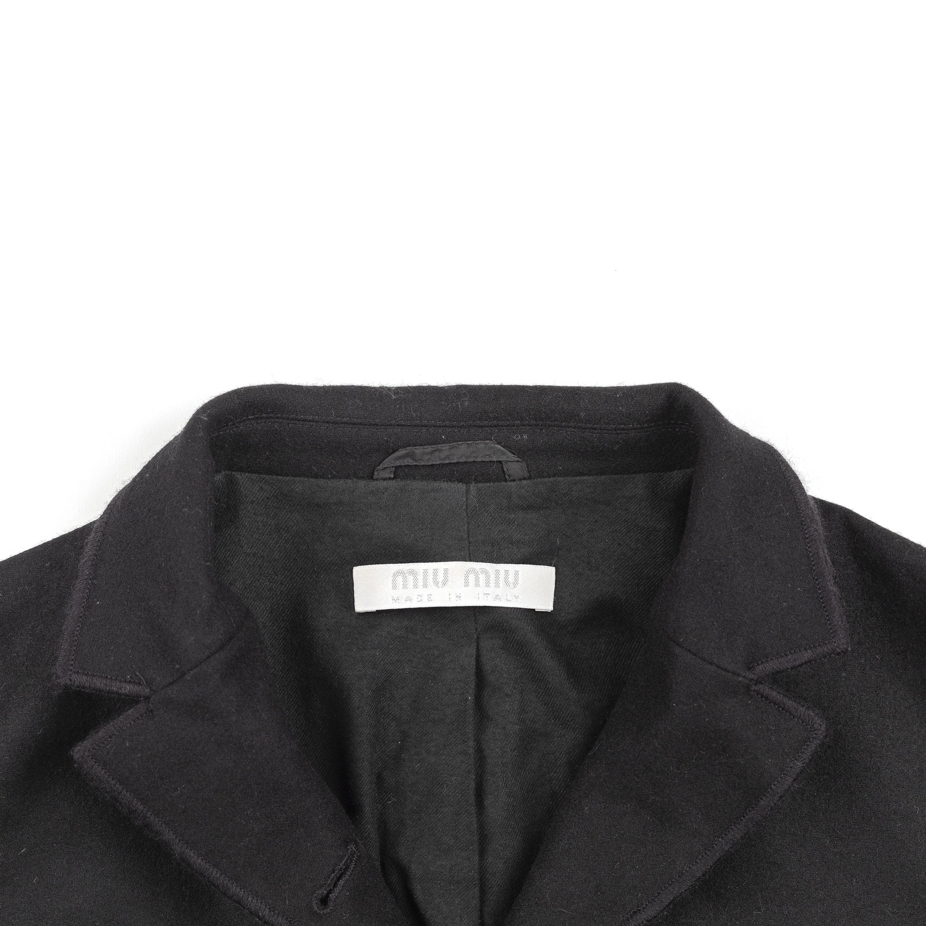 Miu Miu Miu Miu Black Wool Jacket (L) Size L / US 10 / IT 46 - 5 Thumbnail