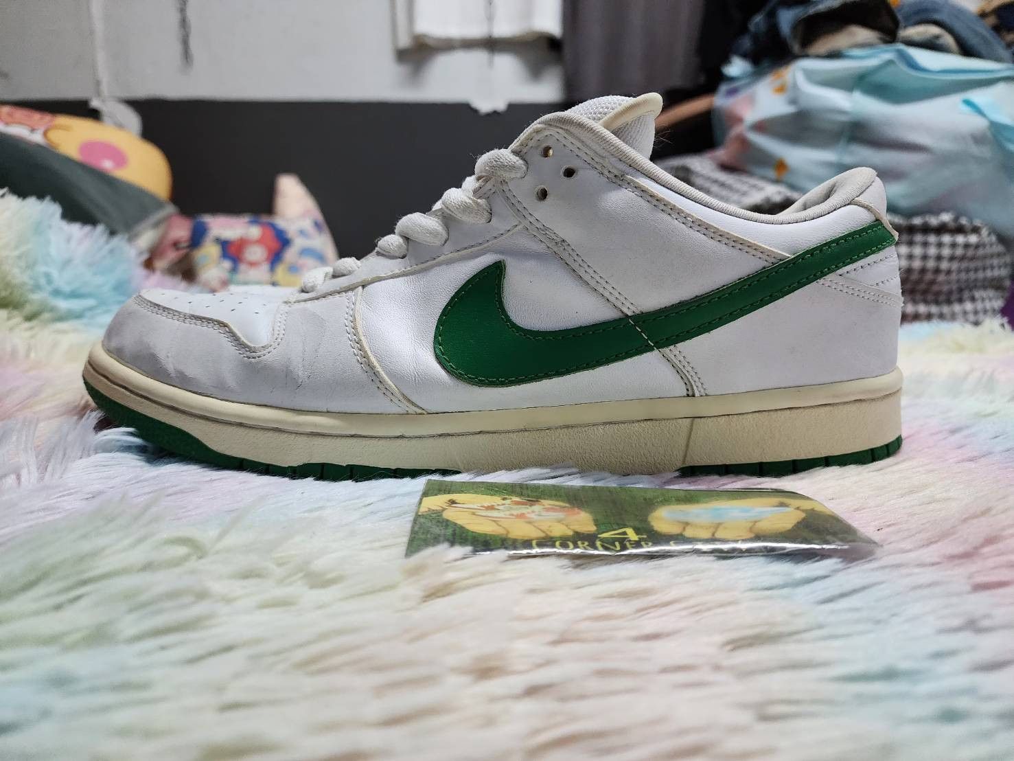 Nike Nike Sb Dunk Low Classic White Green Size US 10.5 / EU 43-44 - 1 Thumbnail