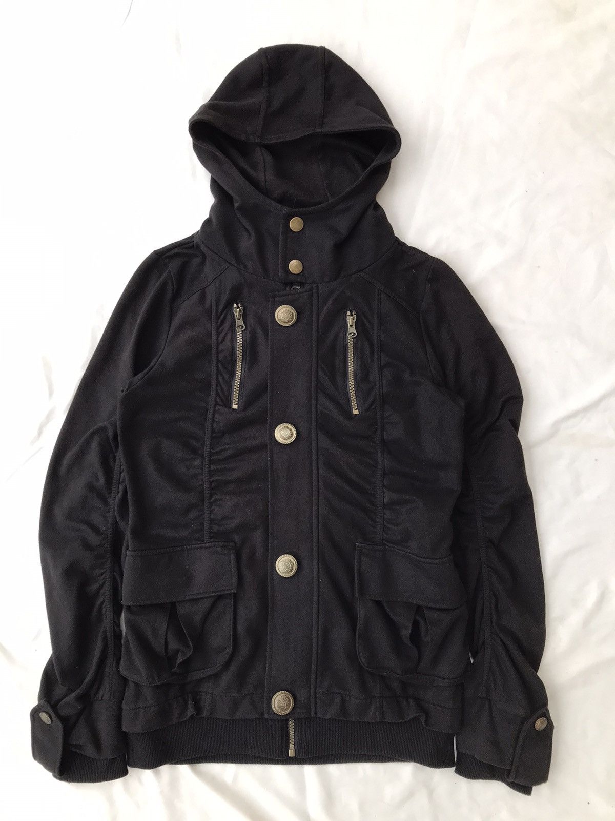 image of 14Th Addiction x Kmrii Gothic Hoodie Goa Style Japan Pendora in Black, Men's (Size Large)