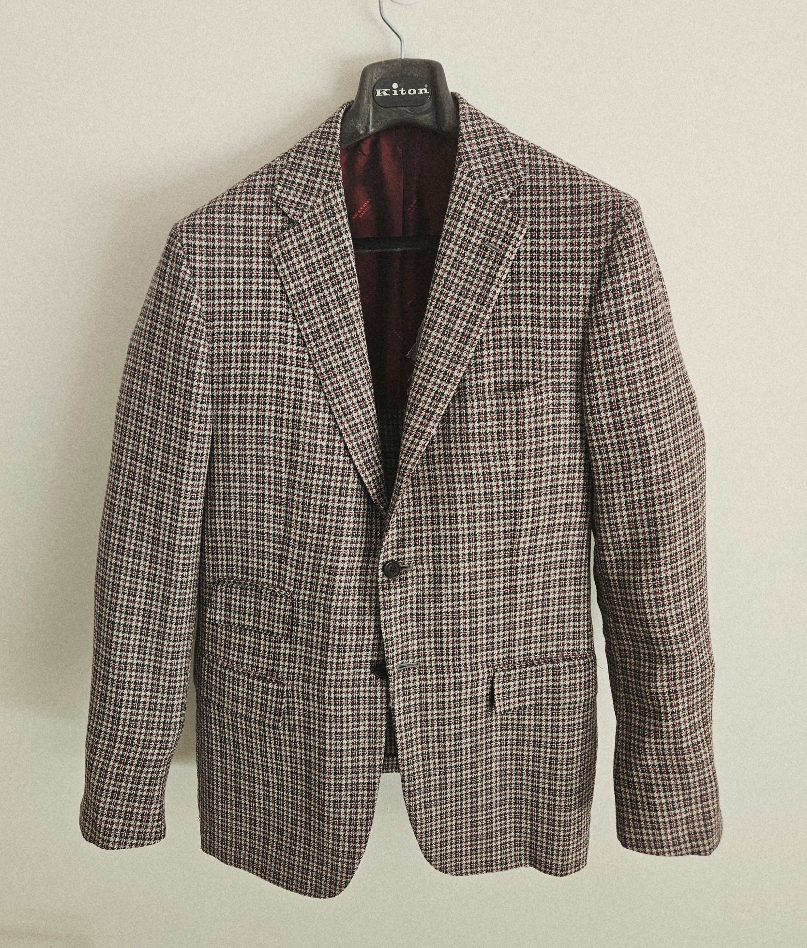 Kiton Kiton Napoli Cashmere Houndstooth Sport Coat Made in Italy Size 46L - 1 Thumbnail