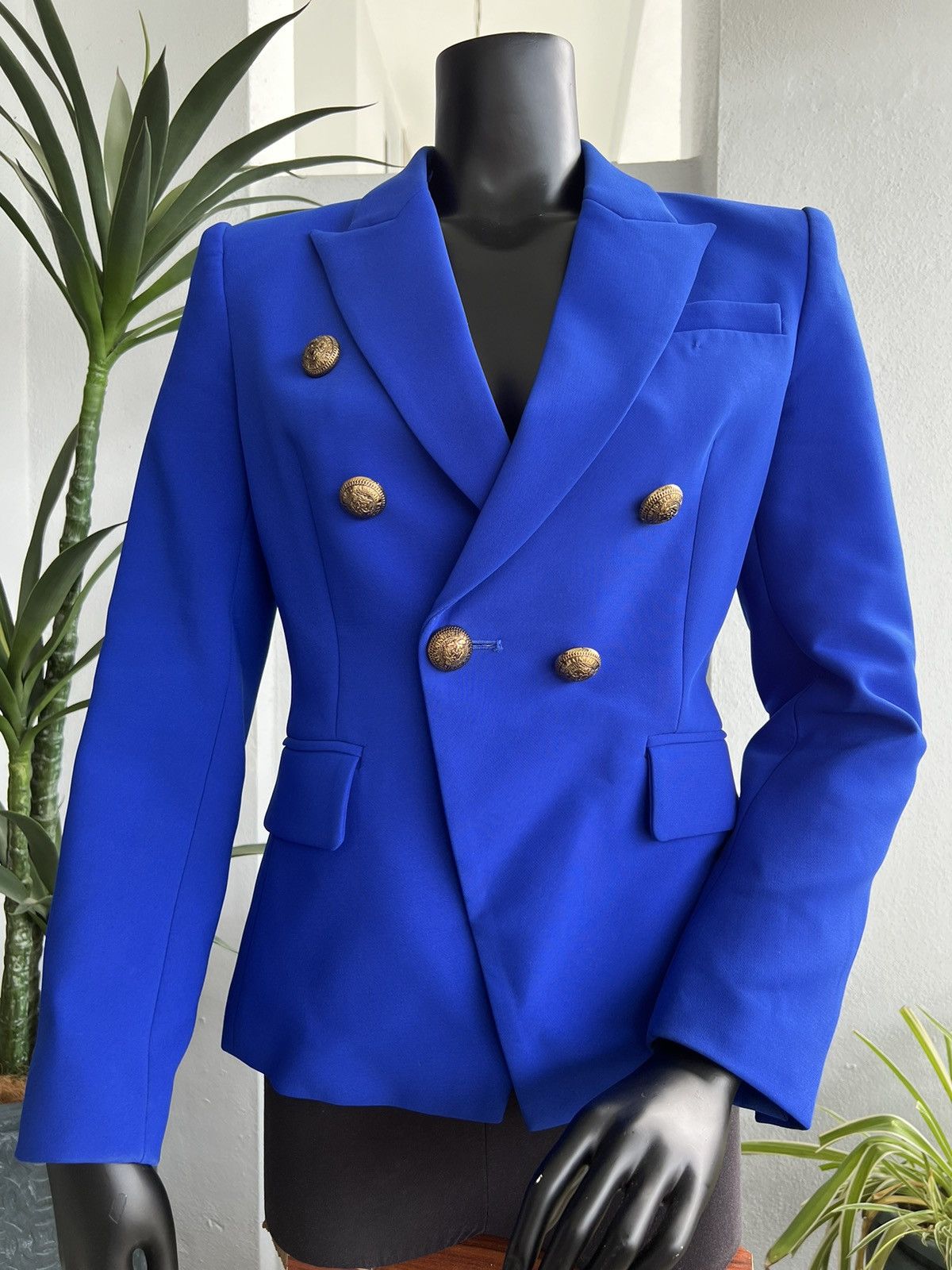 Other Elegant Women Designer Spring Blue Casual Blazer Size L / US 10 / IT 46 - 6 Thumbnail
