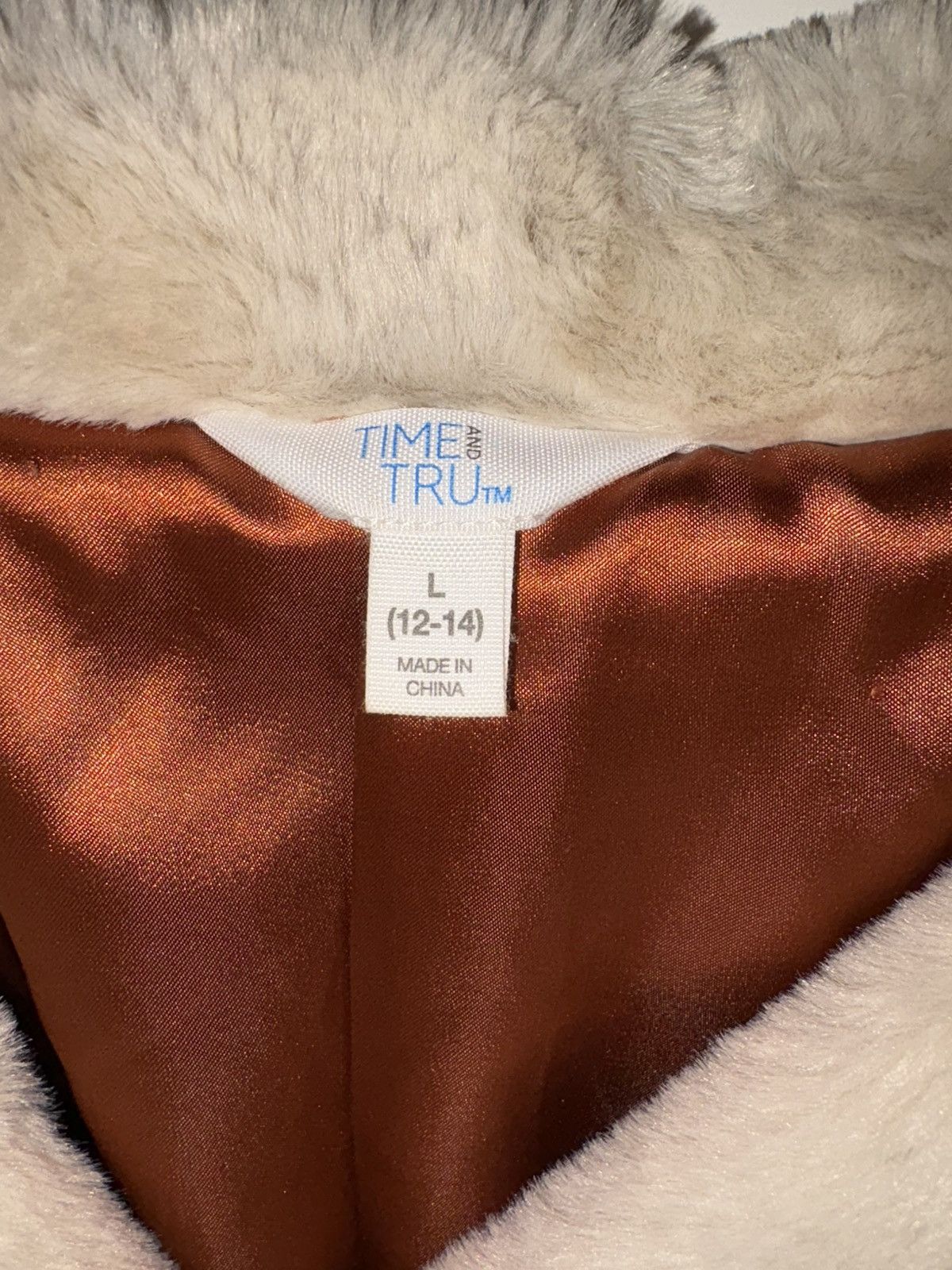 Other Time and Tru Women’s Full Length Faux Fur Coat Size L / US 10 / IT 46 - 2 Thumbnail