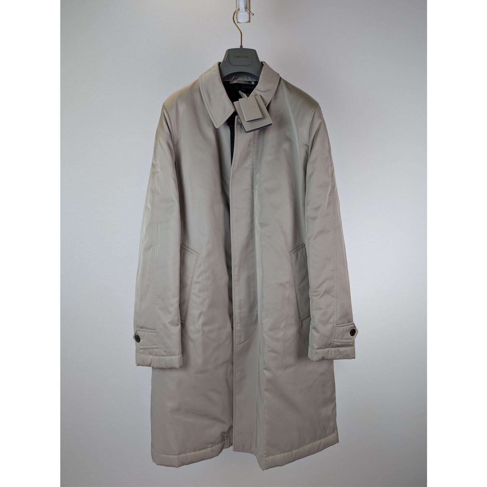 Tom Ford o1rshd1 Sport Formal Outerwear Morning Coat in Beige 54 Size US L / EU 52-54 / 3 - 1 Thumbnail