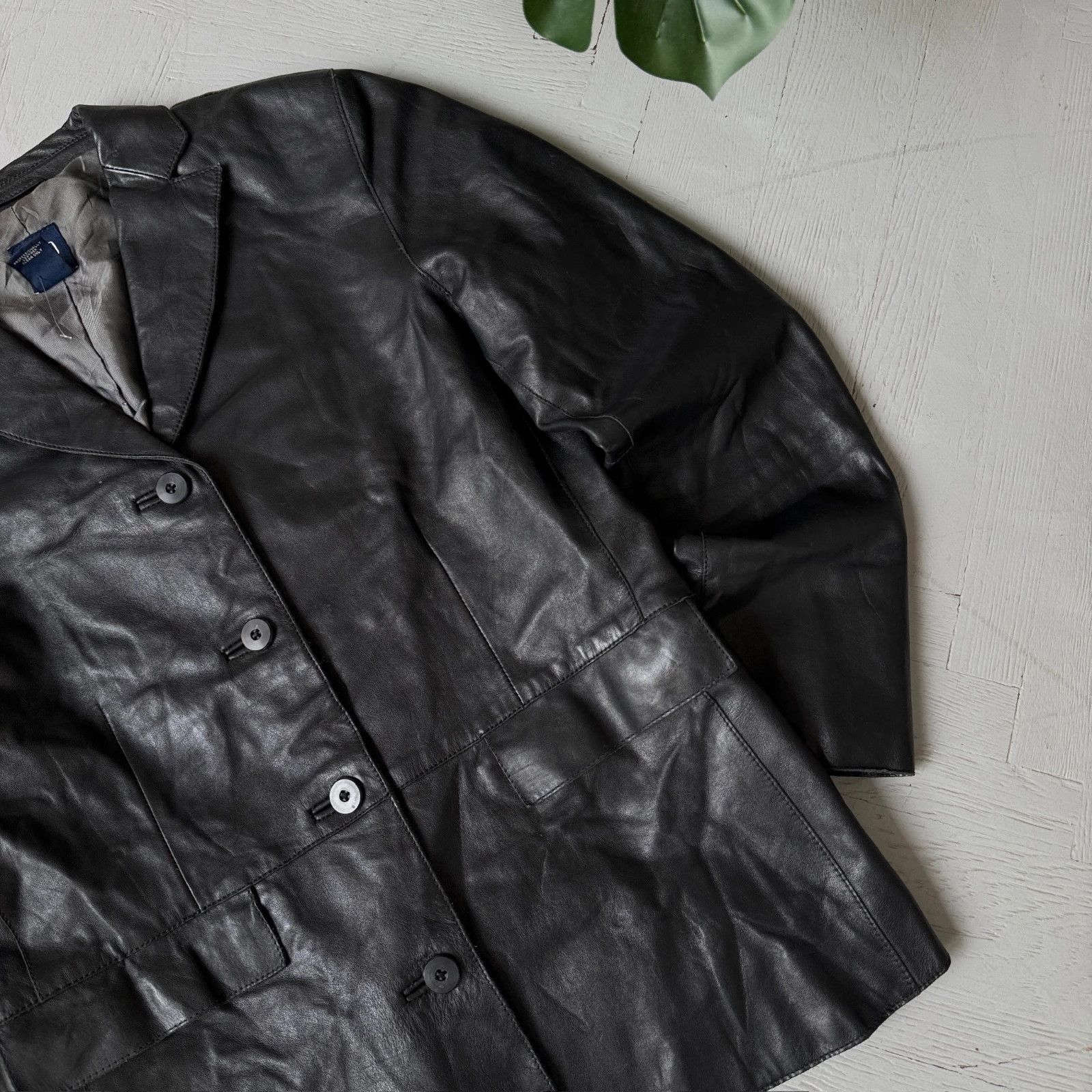 Gap Vintage Real Leather Gap Blazer Jacket Size US M / EU 48-50 / 2 - 3 Thumbnail