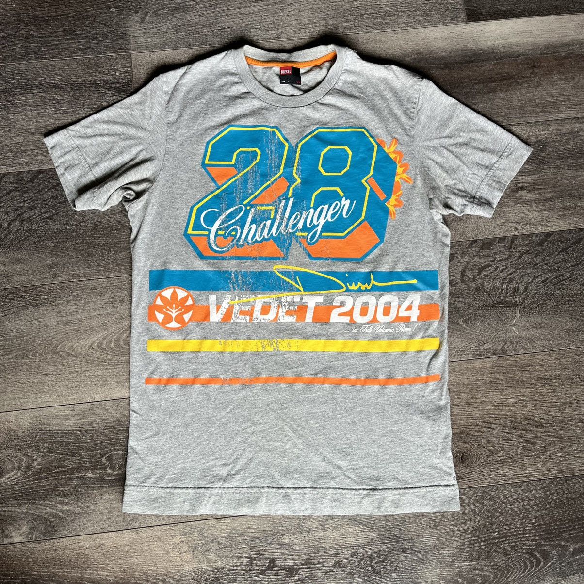 Diesel Diesel Jeans 28 Challenger Vedet 2004 Graphic Logo Tee Shirt Size US S / EU 44-46 / 1 - 1 Thumbnail