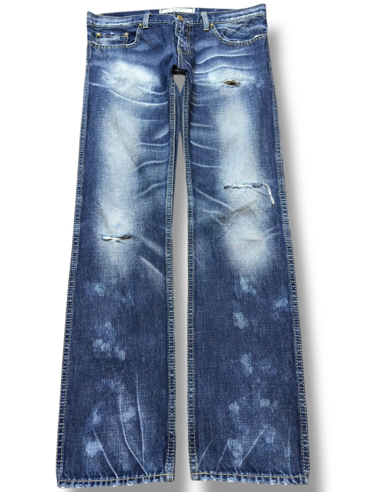 Hysteric Glamour Vintage RNA.Inc Faded Grunge Buckle Back Denim Size US 32 / EU 48 - 1 Thumbnail