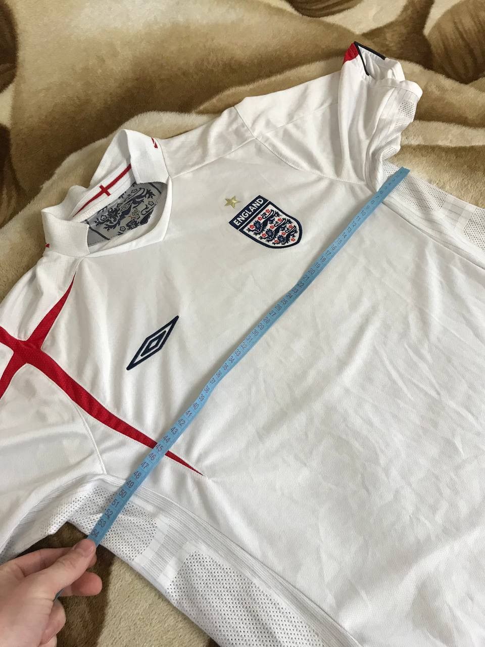 Umbro × Vintage 🔥 UMBRO ENGLAND 2005 2007 HOME FOOTBALL SOCCER JERSEY tshirt Size US L / EU 52-54 / 3 - 8 Thumbnail