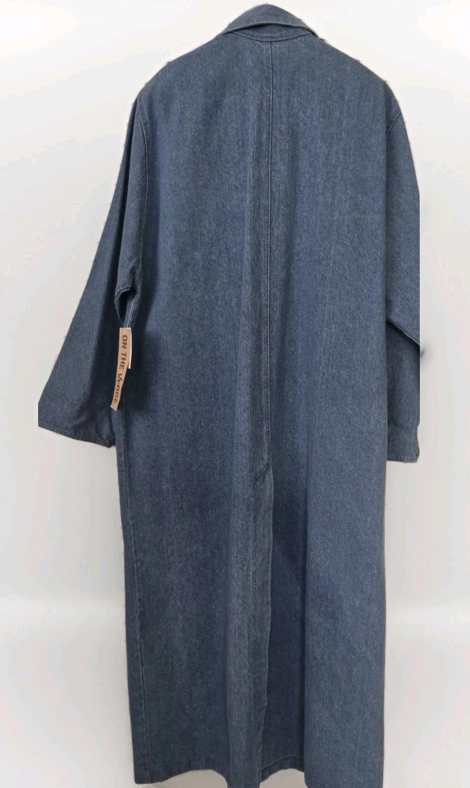 Other VINTAGE 1970's WOMEN'S DENIM TRENCH COAT - Made In USA NWT Size ONE SIZE - 2 Thumbnail