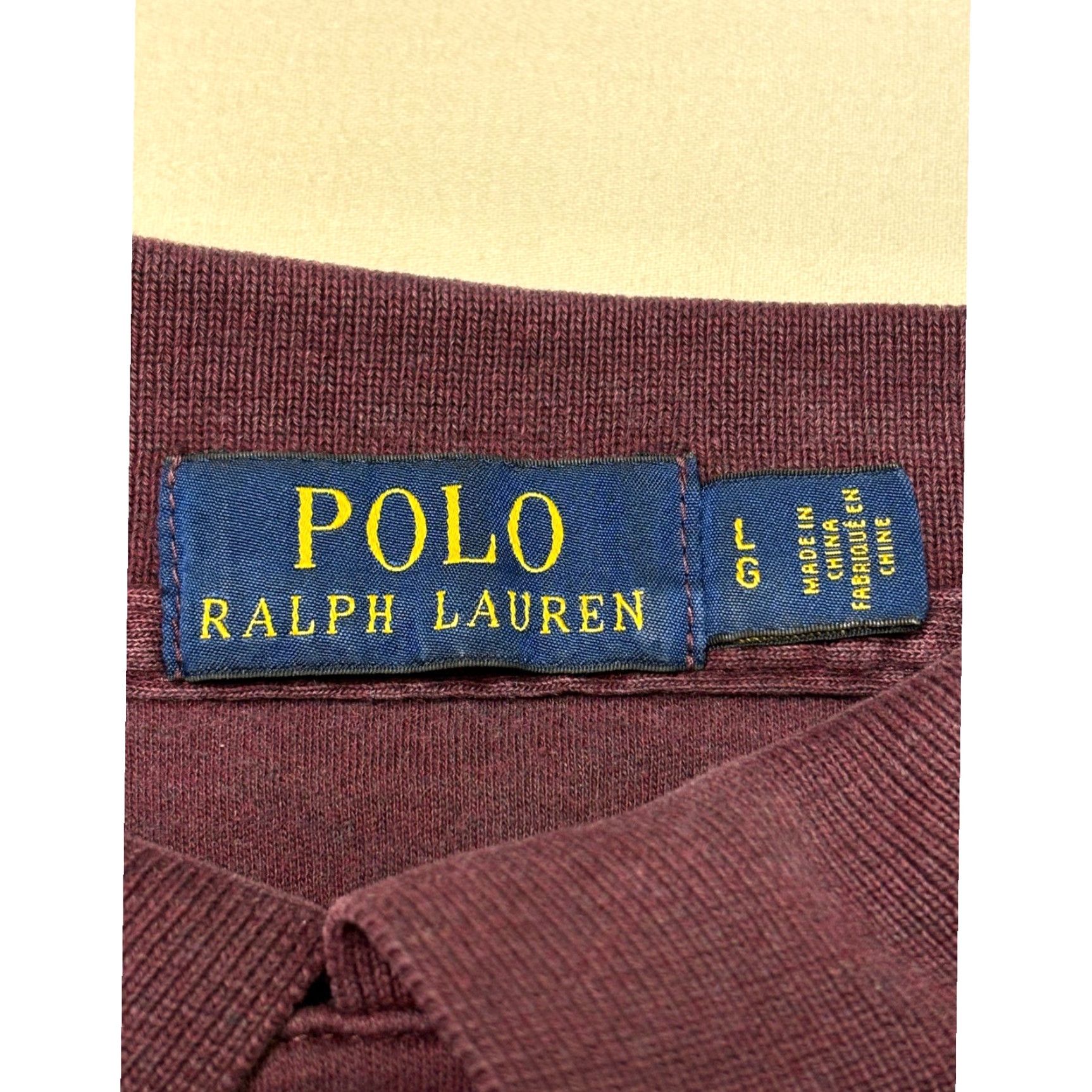 Polo Ralph Lauren Polo Ralph Lauren Polo Shirt Classic Fit Maroon Mens Size Large L Size US L / EU 52-54 / 3 - 3 Thumbnail