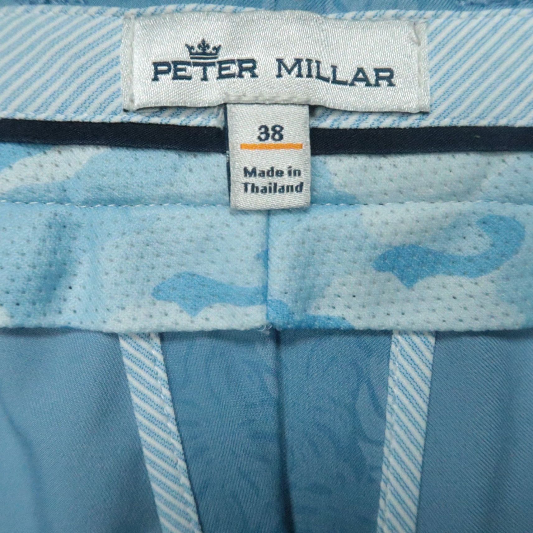 Peter Millar Peter Millar Mens Shorts 38 Blue Carrboro Palm Performance Golf Lightweight Size US 38 / EU 54 - 3 Thumbnail