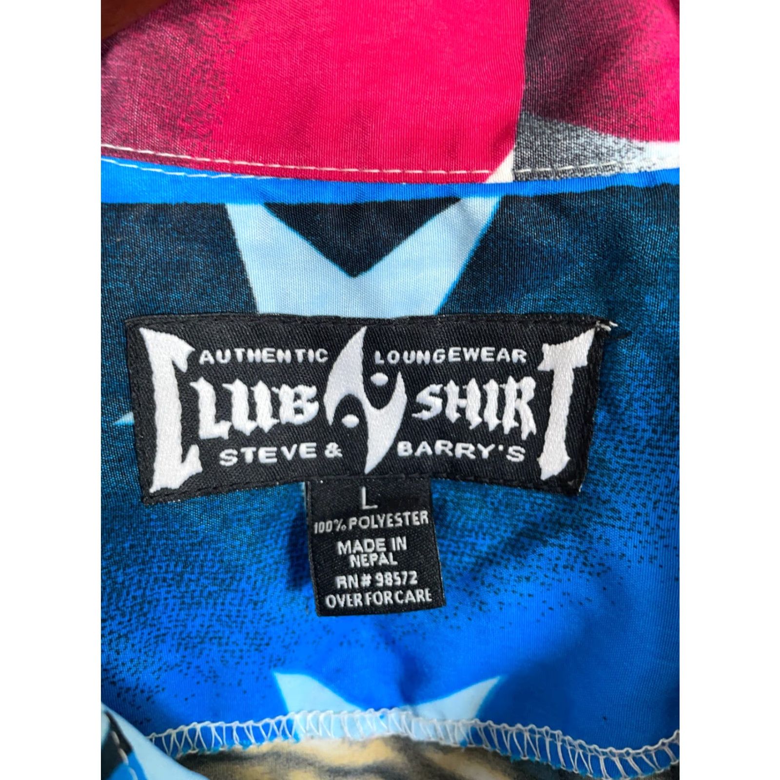 Vintage American Flag Eagle Motif Shirt Adult Large Motorcycle Biker Camp Collar AOP Size US L / EU 52-54 / 3 - 3 Thumbnail