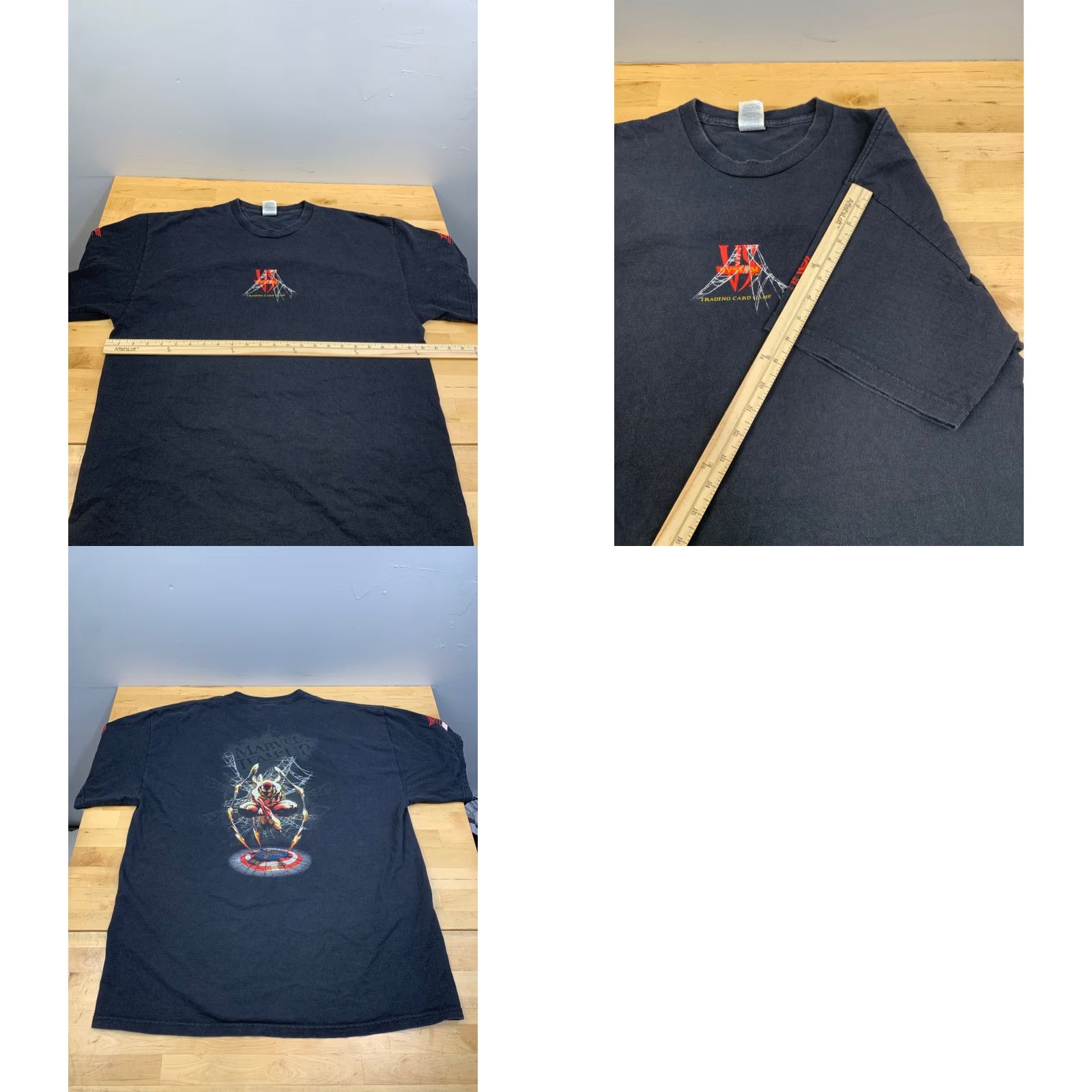Delta VINTAGE Upper Deck Marvel vs System TCG Promo Shirt Mens XL Spider Man Captain America Black Crew Neck Short Sleeve Graphic Print 12214 Size US XL / EU 56 / 4 - 8 Thumbnail