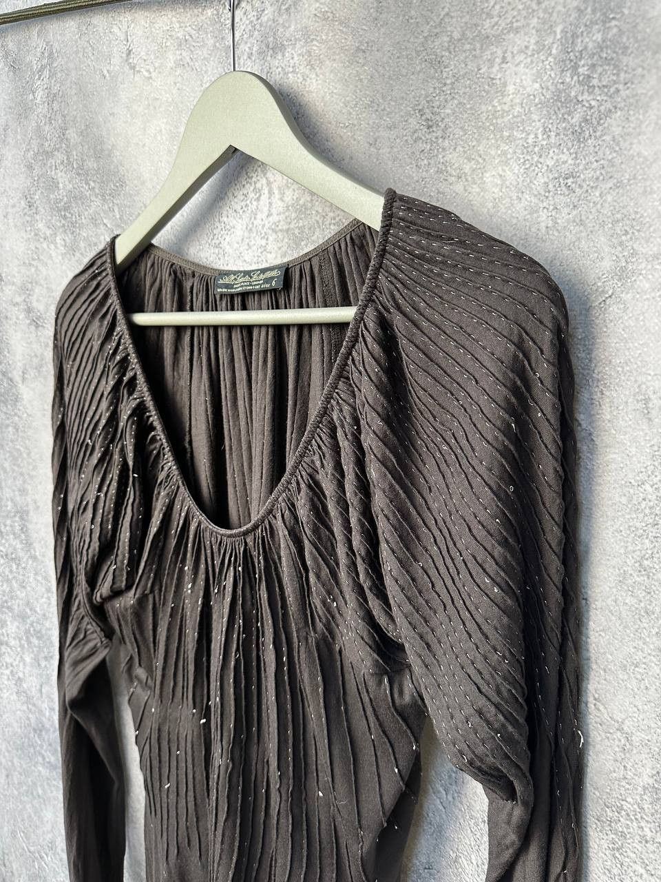Allsaints × Vintage AllSaints Spitafields Angel Tunic Dress Brown Pleated Size M / US 6-8 / IT 42-44 - 6 Thumbnail