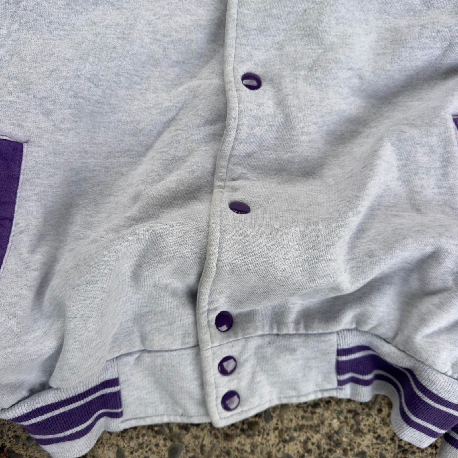 Fruit Of The Loom Vintage late 90s varsity style purple Size US XL / EU 56 / 4 - 3 Thumbnail