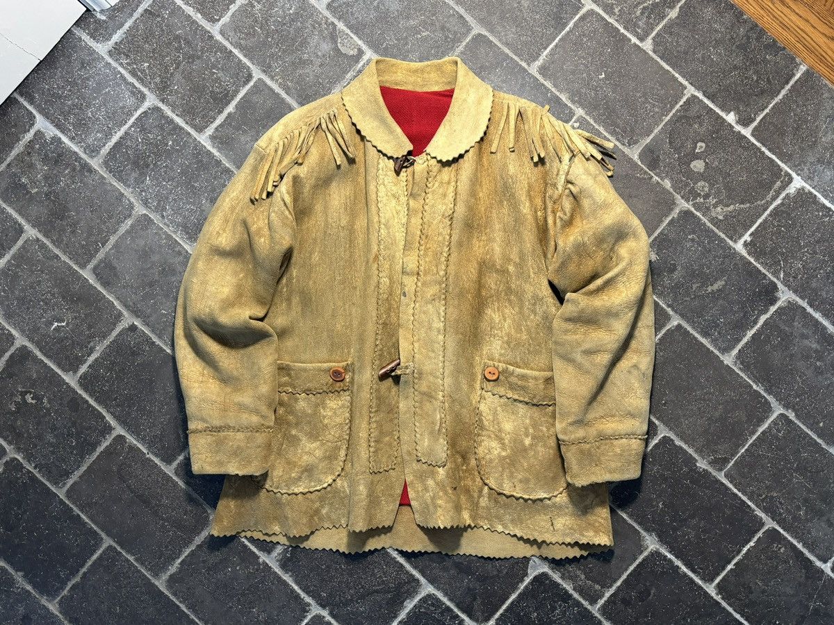 Vintage True Vintage Moose Leather Coat Moosehide Blanket Lined Hand Size US M / EU 48-50 / 2 - 21 Thumbnail