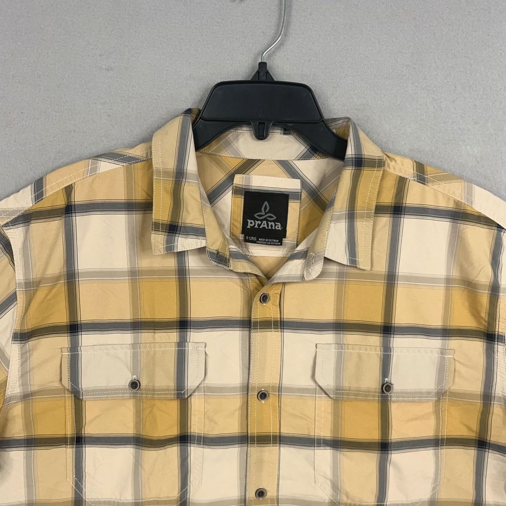 Prana prAna Shirt Mens XL Yellow Plaid Button-Up Short Sleeve Outdoor Hiking Gorp Camp Mens XL Yellow Plaid Button-Up Short Sleeve Outdoor Hiking Gorp Camp Size US XL / EU 56 / 4 - 2 Thumbnail