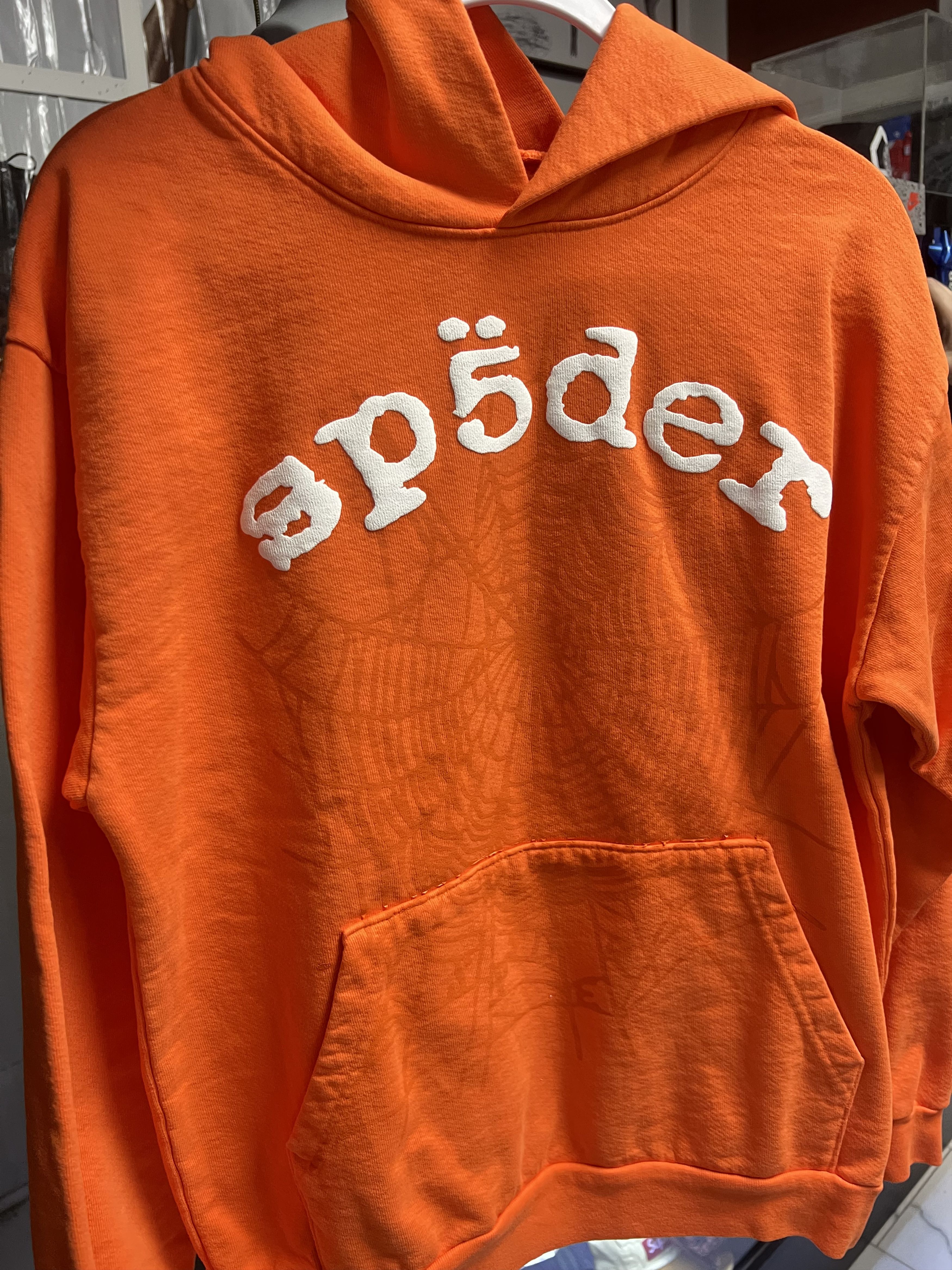 Spider Sp5der Number 555 Hoodie 'Red' | Grailed