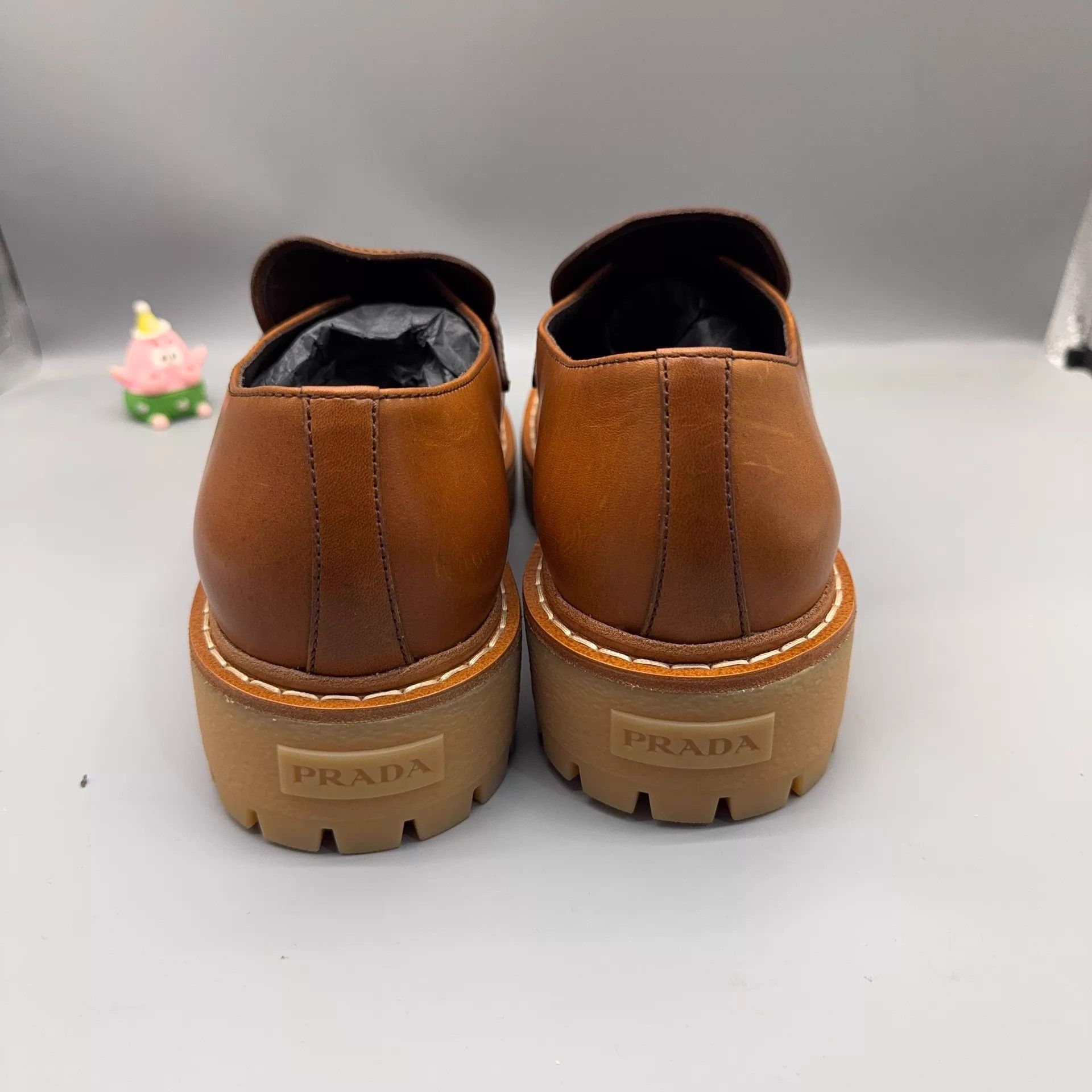 Prada PRADA Brown 6cm Loafers 43 Size US 9 / EU 42 - 3 Thumbnail