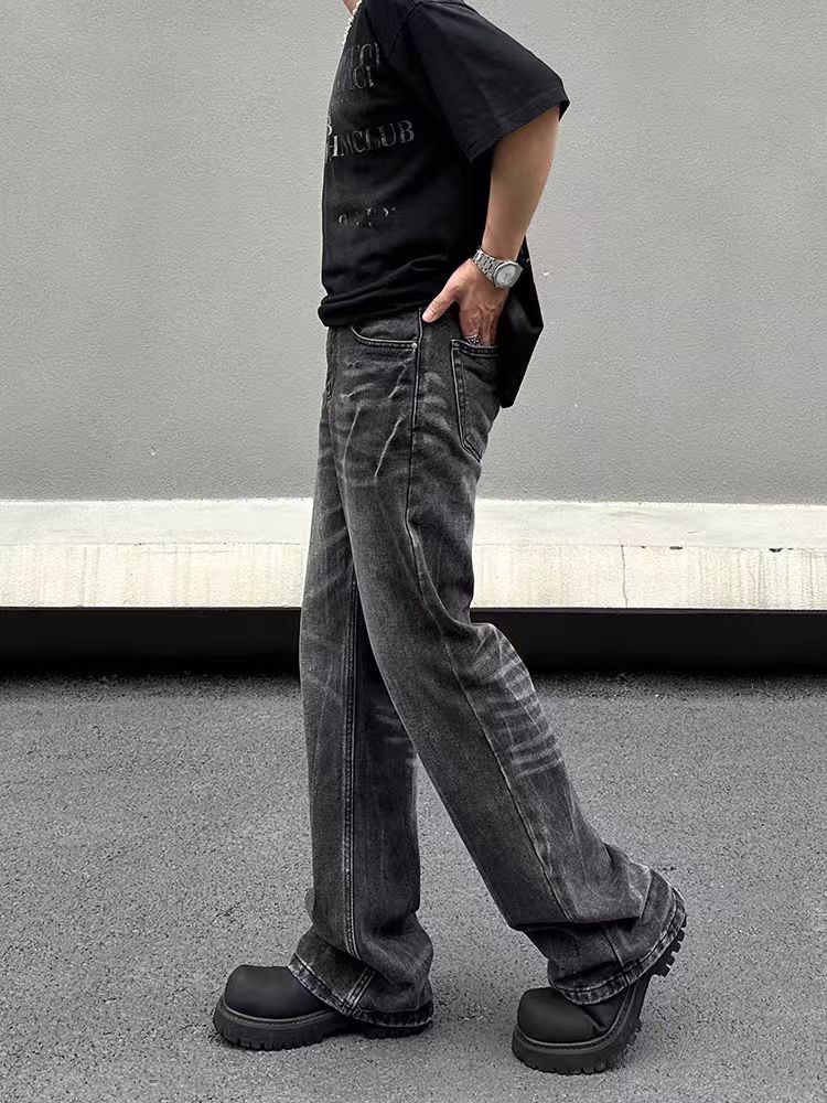 Japanese Brand × Jean Vintage street striped washed and distressed jeans Size US 34 / EU 50 - 6 Thumbnail