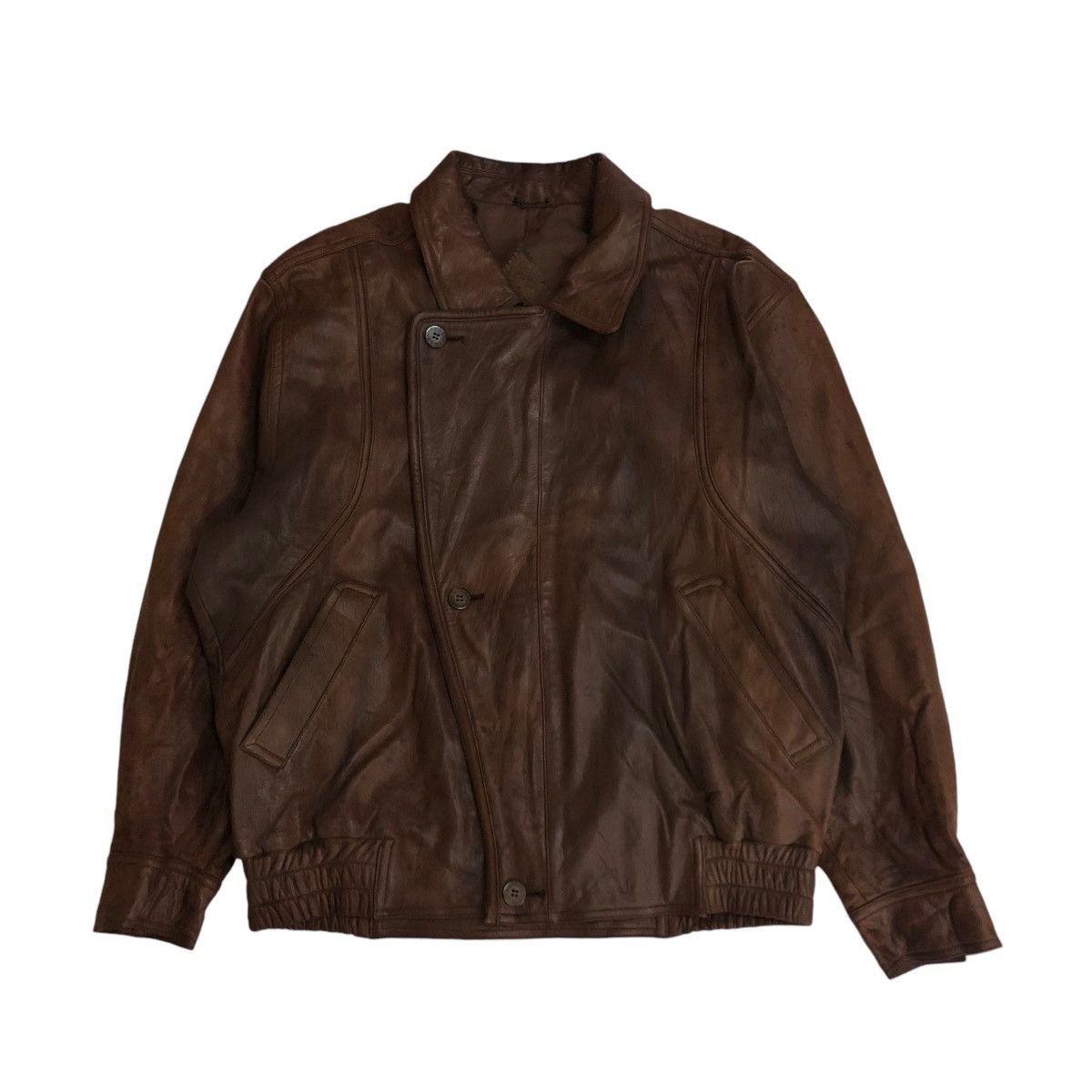 🔥VINTAGE BIKER LEATHER JACKET LANCEL PARIS
