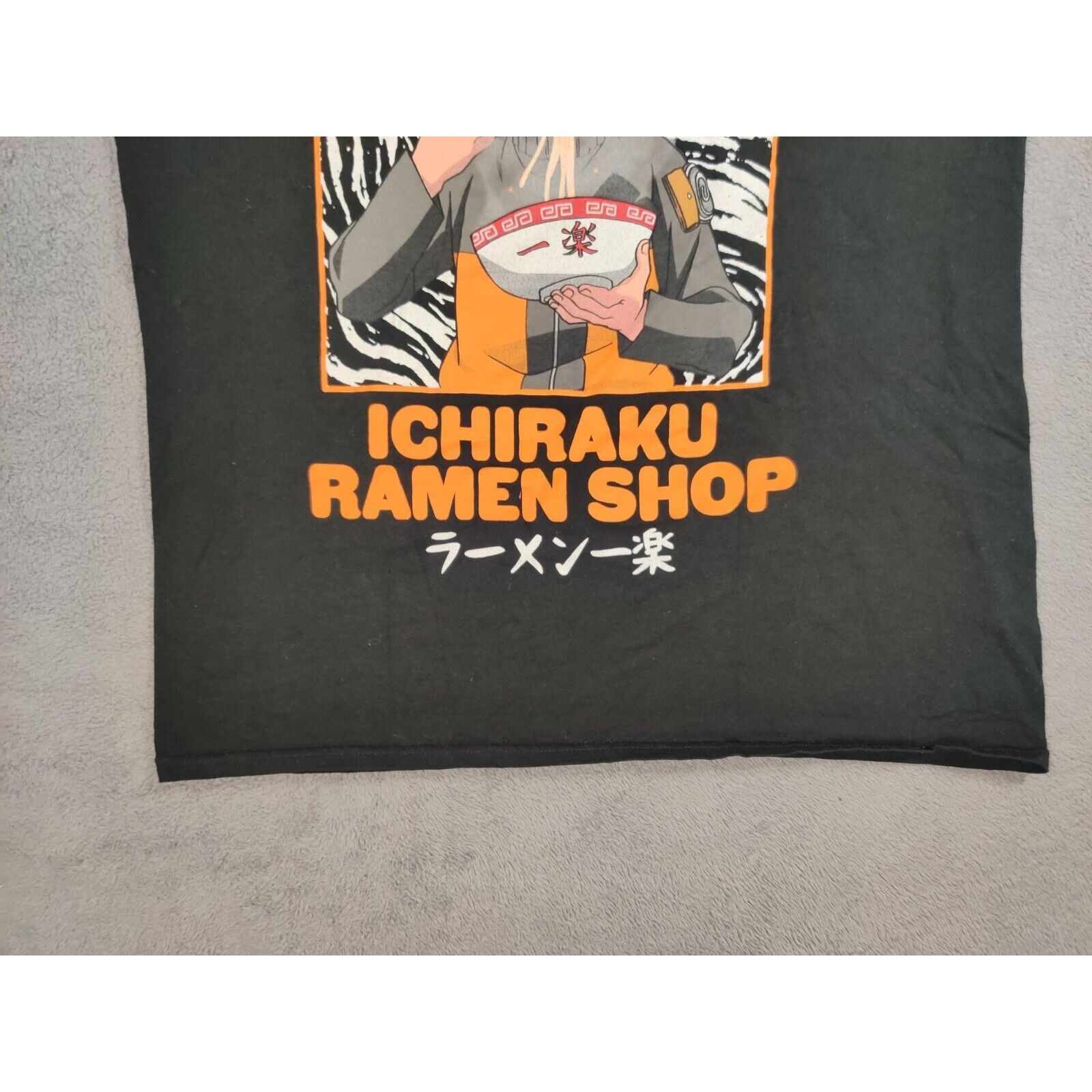 Other Naruto Shirt Adult Mens Large Black Orange Ichiraku Ramen Size US L / EU 52-54 / 3 - 4 Thumbnail