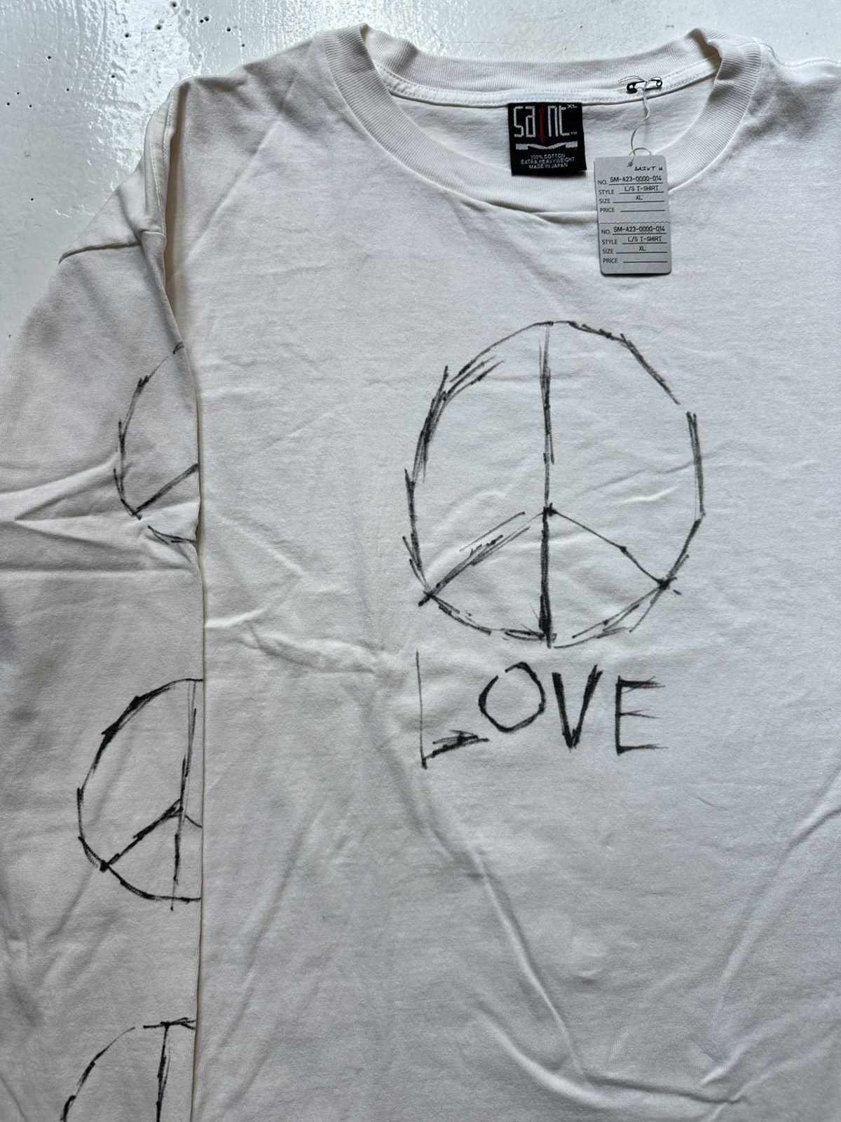 Saint Michael Love peace LS tee Size US XL / EU 56 / 4 - 2 Thumbnail