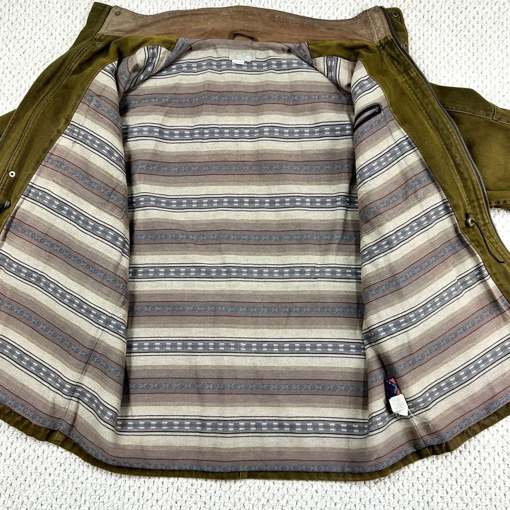 The Territory Ahead VINTAGE Territory Ahead Jacket Mens L Green Chore Aztec Blanket Lined Ranchwear Coat Size US L / EU 52-54 / 3 - 3 Thumbnail