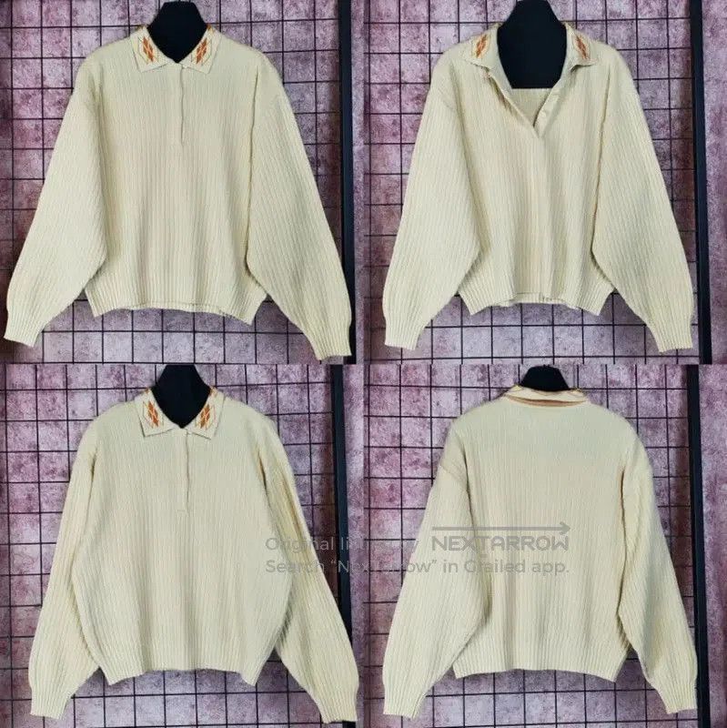 Dior Dior Beige Wool Pattern Long Sleeve Sweater . Size M / US 6-8 / IT 42-44 - 1 Thumbnail