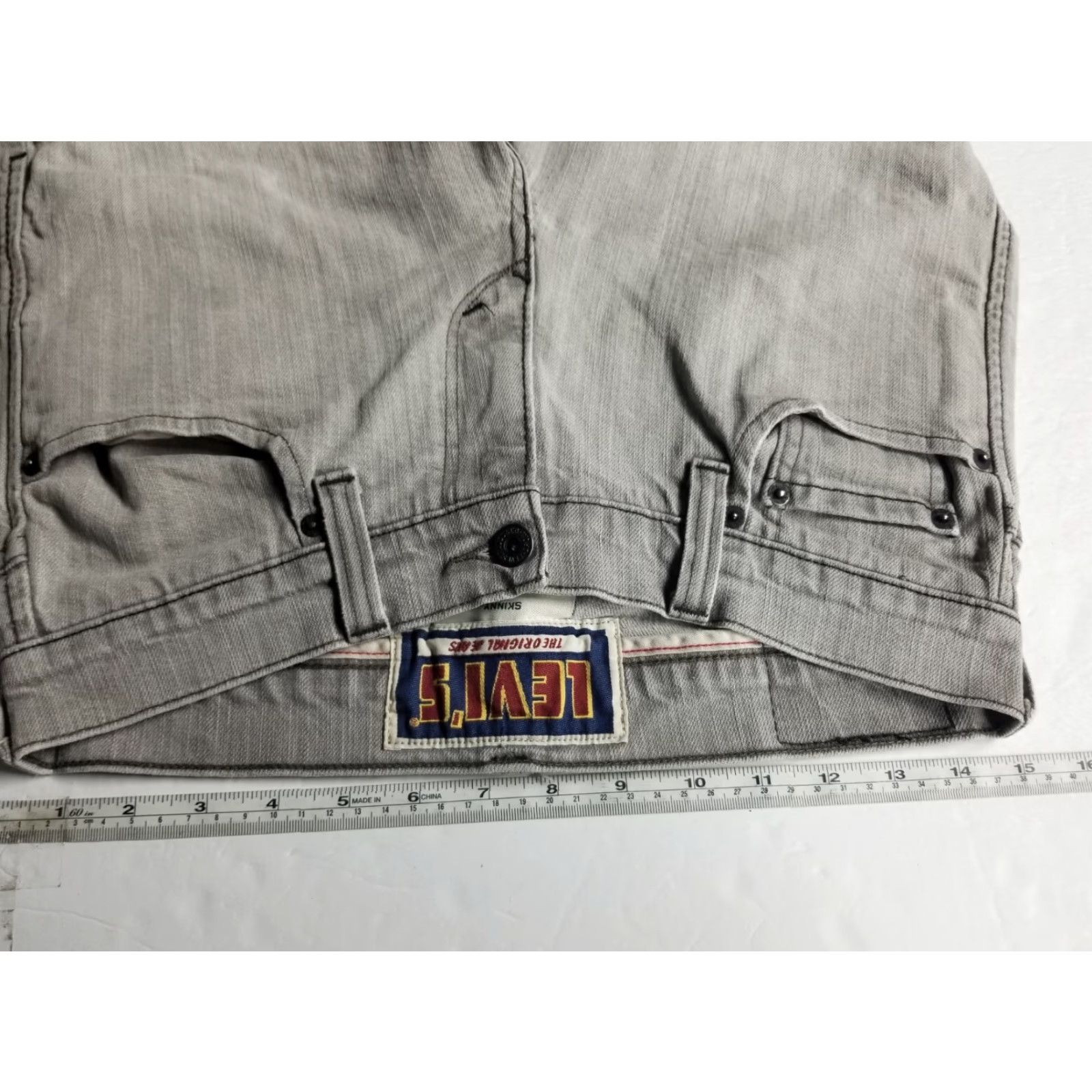 Levi's Levi’s 511 Jeans Men’s 30x32 Gray Medium Wash Denim Skinny Slim 5-Pocket Logo USA 90s City Horse Pattern Size US 30 / EU 46 - 3 Thumbnail