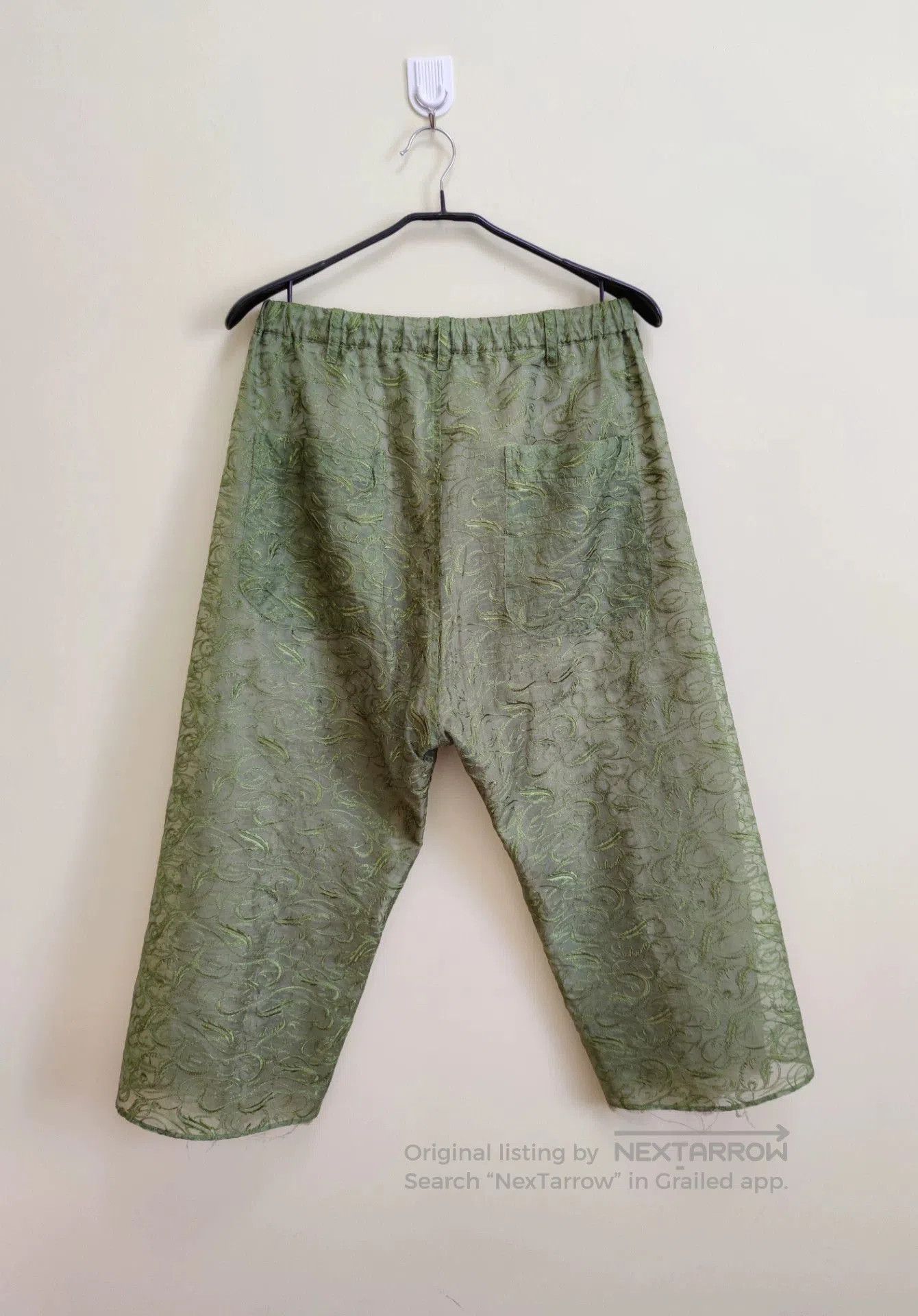 Sulvam Embroidered Green Wide. Size US 26 / EU 42 - 3 Thumbnail