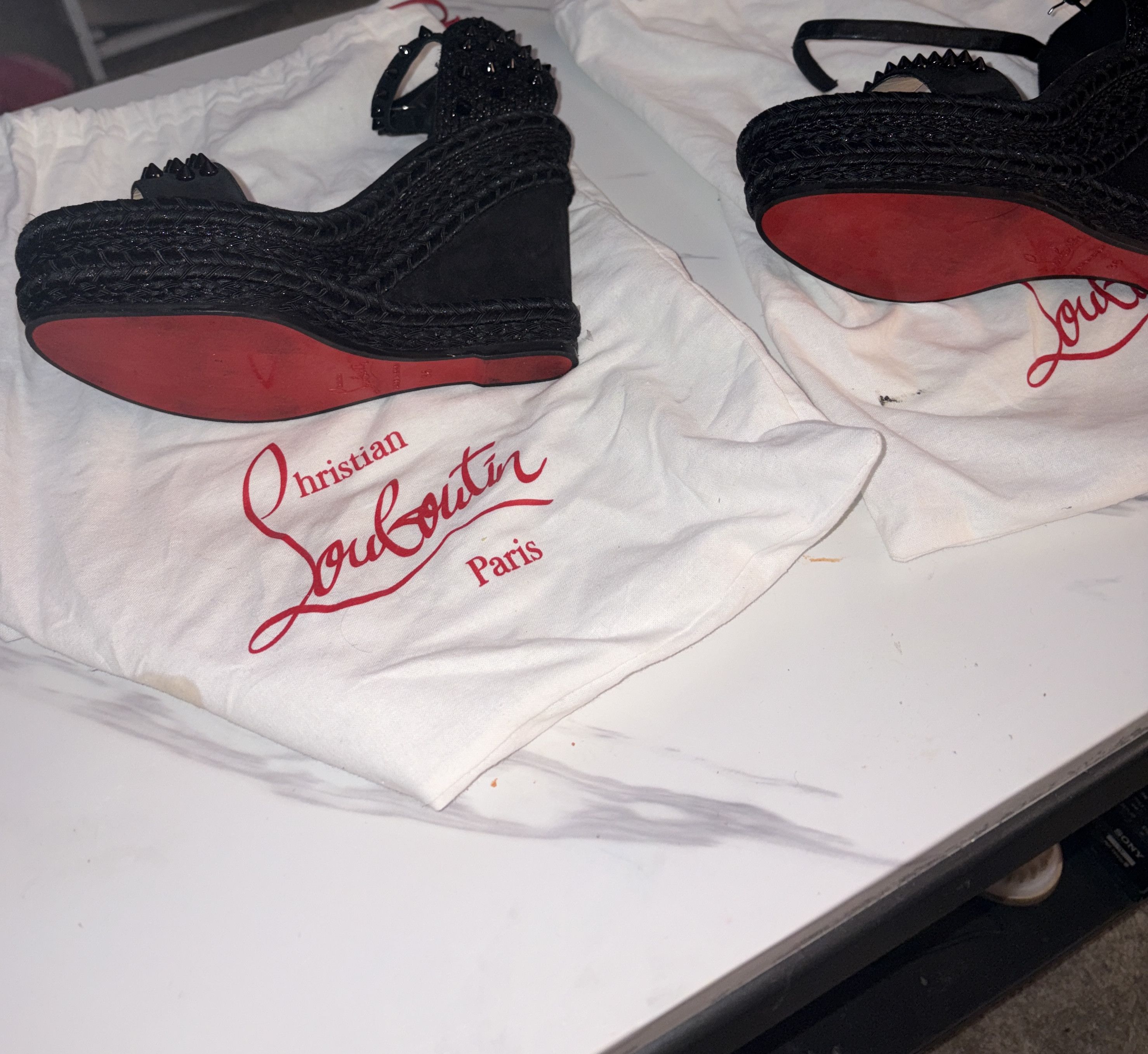 Christian Louboutin Authentic Christian Louboutin spiked wedge Size US 6 / IT 36 - 1 Thumbnail