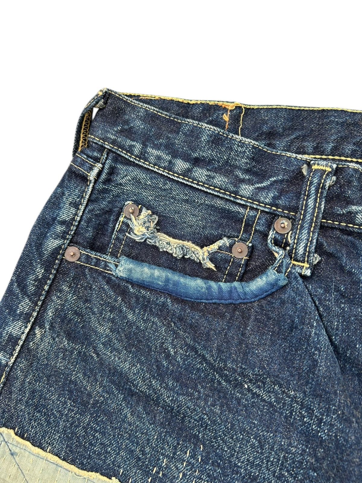 Kapital Kapital Kountry BORO Selvedge Denim Shorts (Kiro Hirata) Size US 31 - 6 Thumbnail