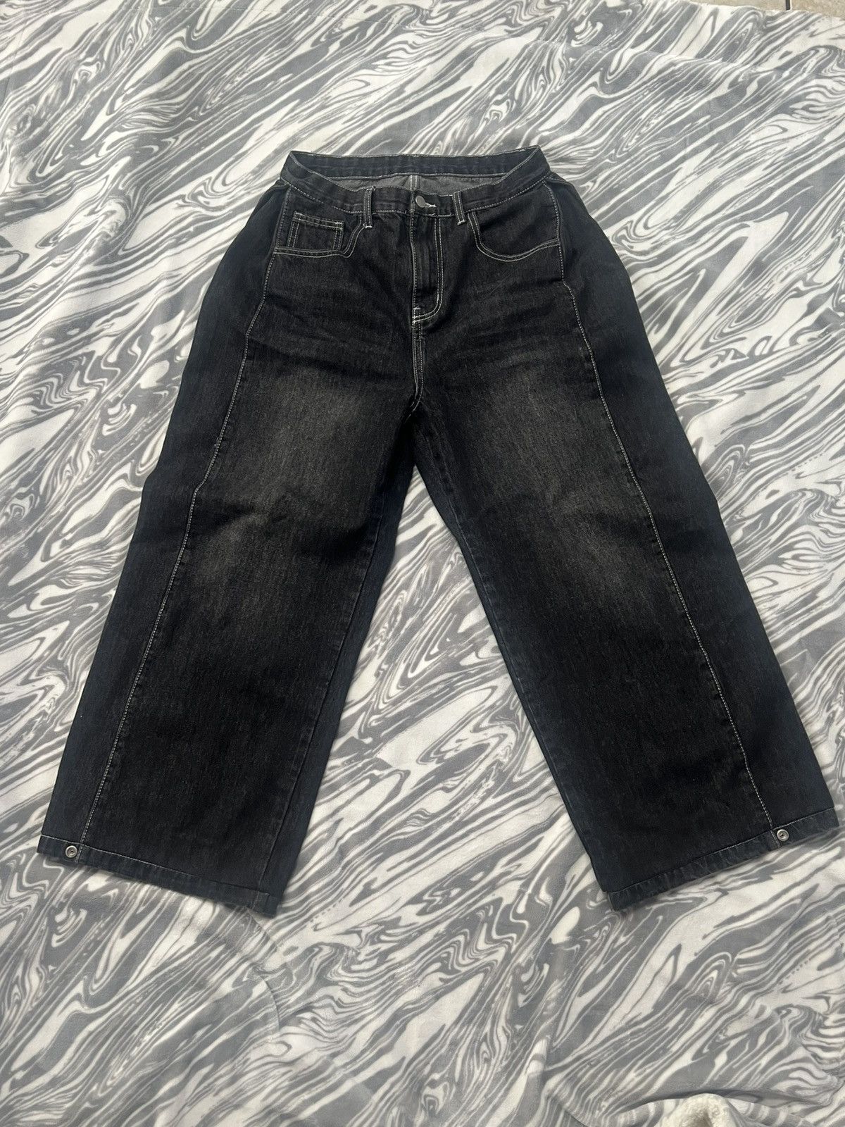 Other × Vintage Wide Leg Baggy Jeans Size US 30 / EU 46 - 2 Thumbnail