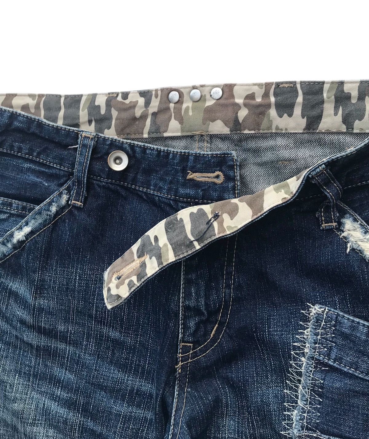 ABAHOUSE Rare Abahouse Japan Distressed Streetwear Denim Pants Size US 33 - 3 Thumbnail