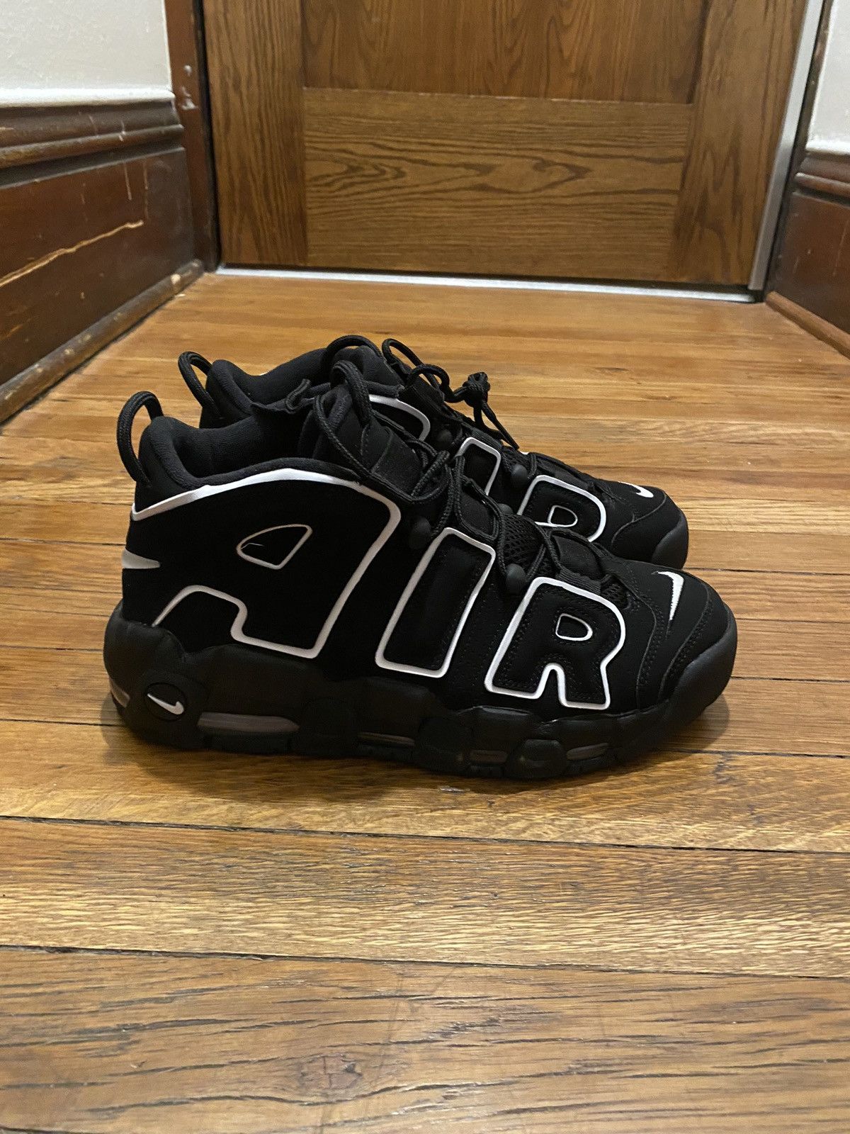 image of Nike Uptempo Shoes in Black, Men's (Size 8.5)