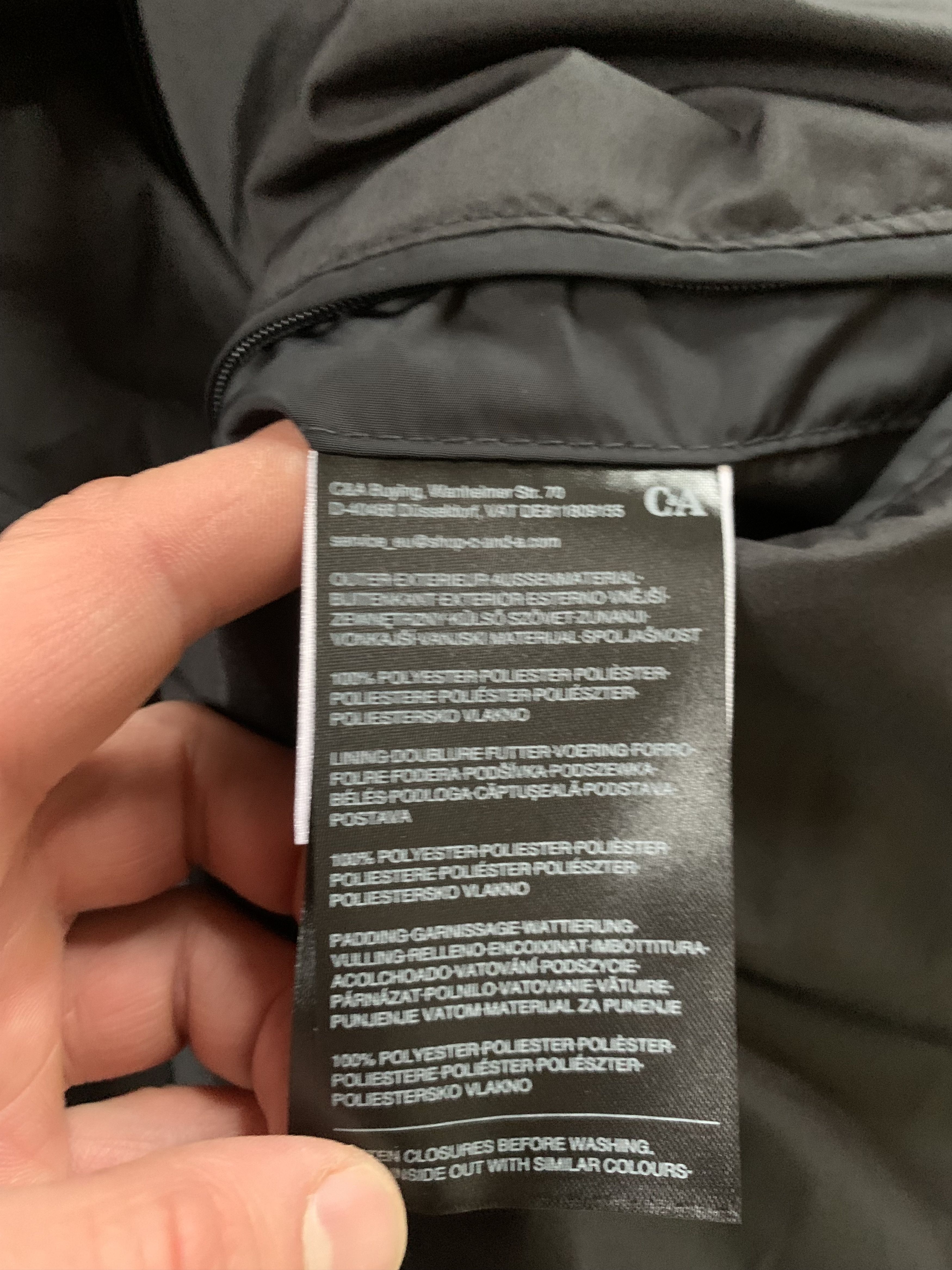 C&A C&A New Black Quilted Jacket Size US XL / EU 56 / 4 - 7 Thumbnail