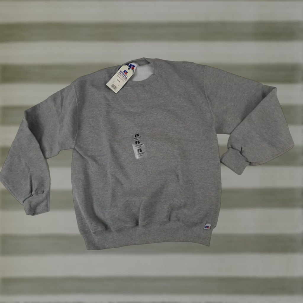 Russell Athletic VINTAGE Russell Sweatshirt Unisex Adults M Gray Pullover All Seasons NWT Grey Medium Sweatshirt Size US M / EU 48-50 / 2 - 1 Thumbnail