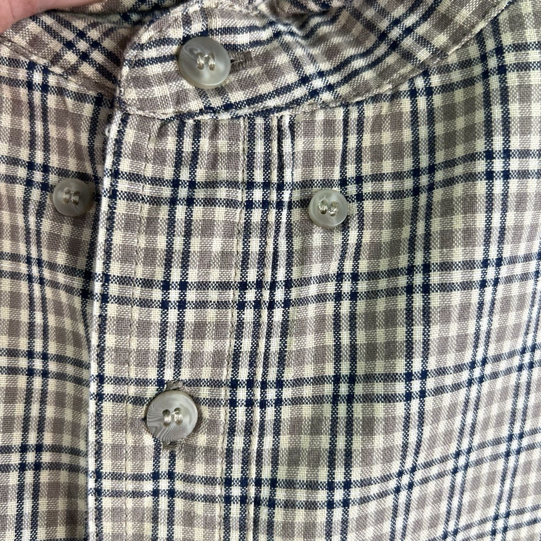 Wrangler Wrangler Rugged Wear Plaid Button-Down Shirt Mens 2XL Brown Tan Western Cowboy Embroidered Pockets Cotton Blend Button-Up Shirt Size US XXL / EU 58 / 5 - 4 Thumbnail