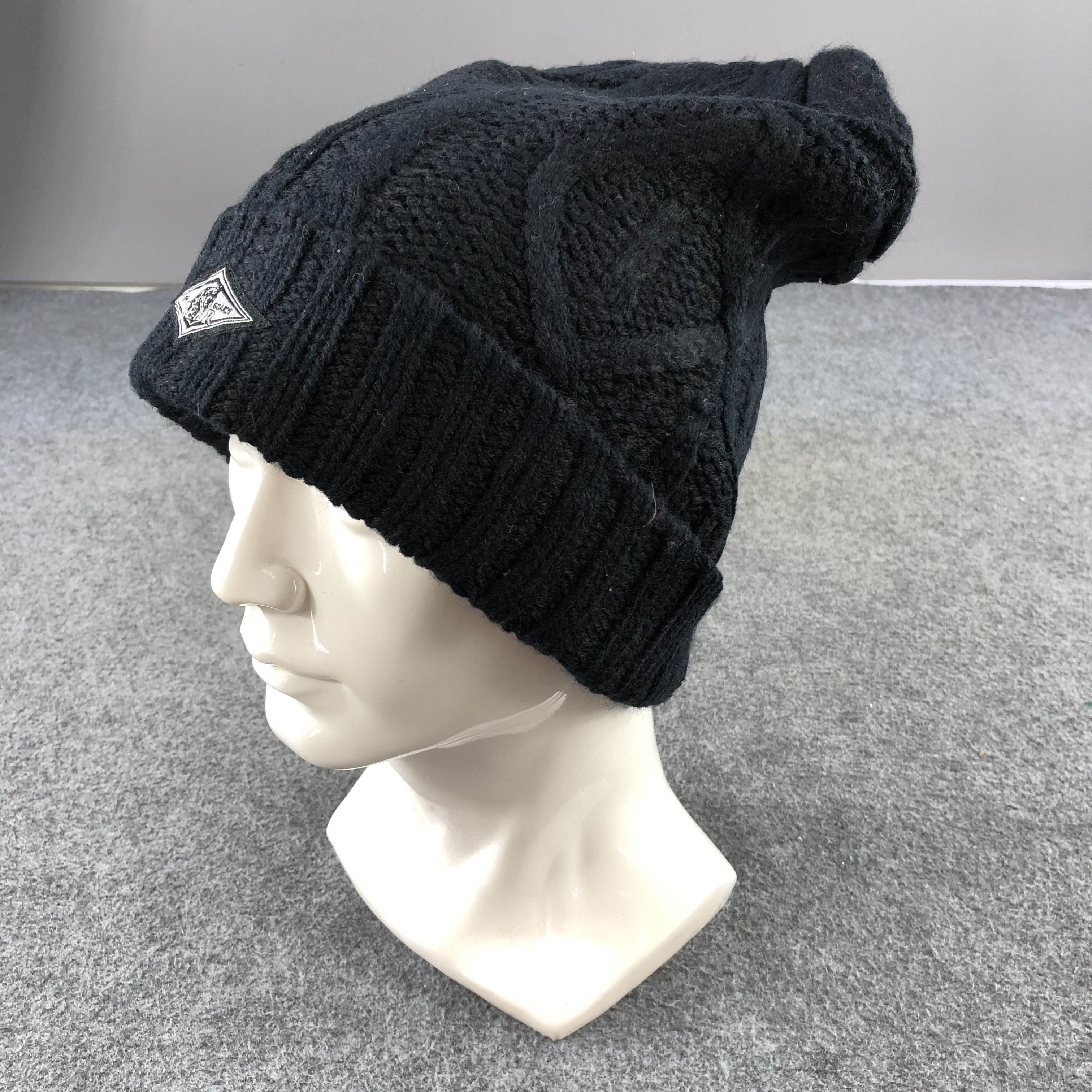 Vintage Bear Cable Knit Beanie Snowcap Snow Hat B481 Size ONE SIZE - 2 Thumbnail