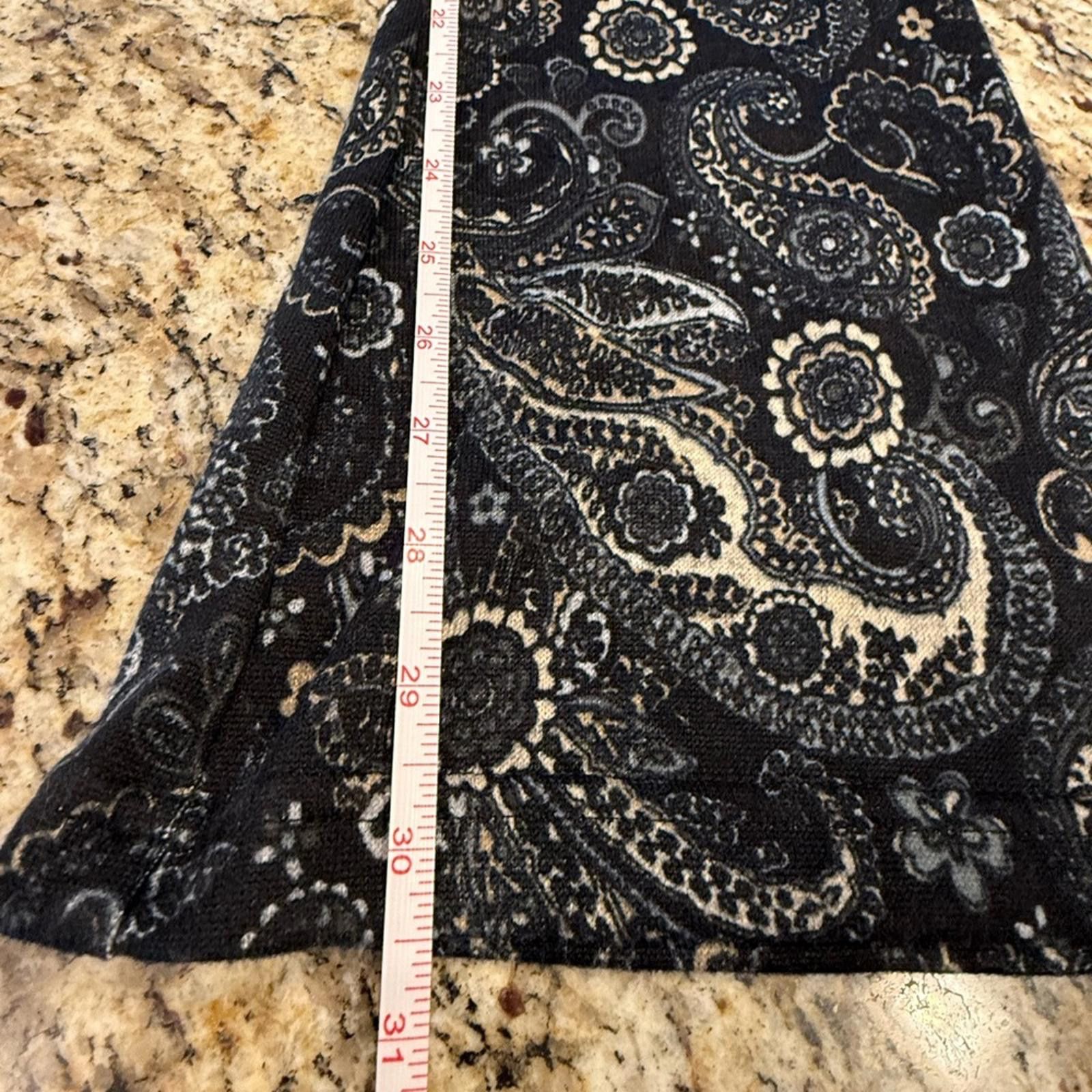 Other Stoosh wide leg leggings black white paisley floral SZ XS Size 26" / US 2 / IT 38 - 8 Thumbnail