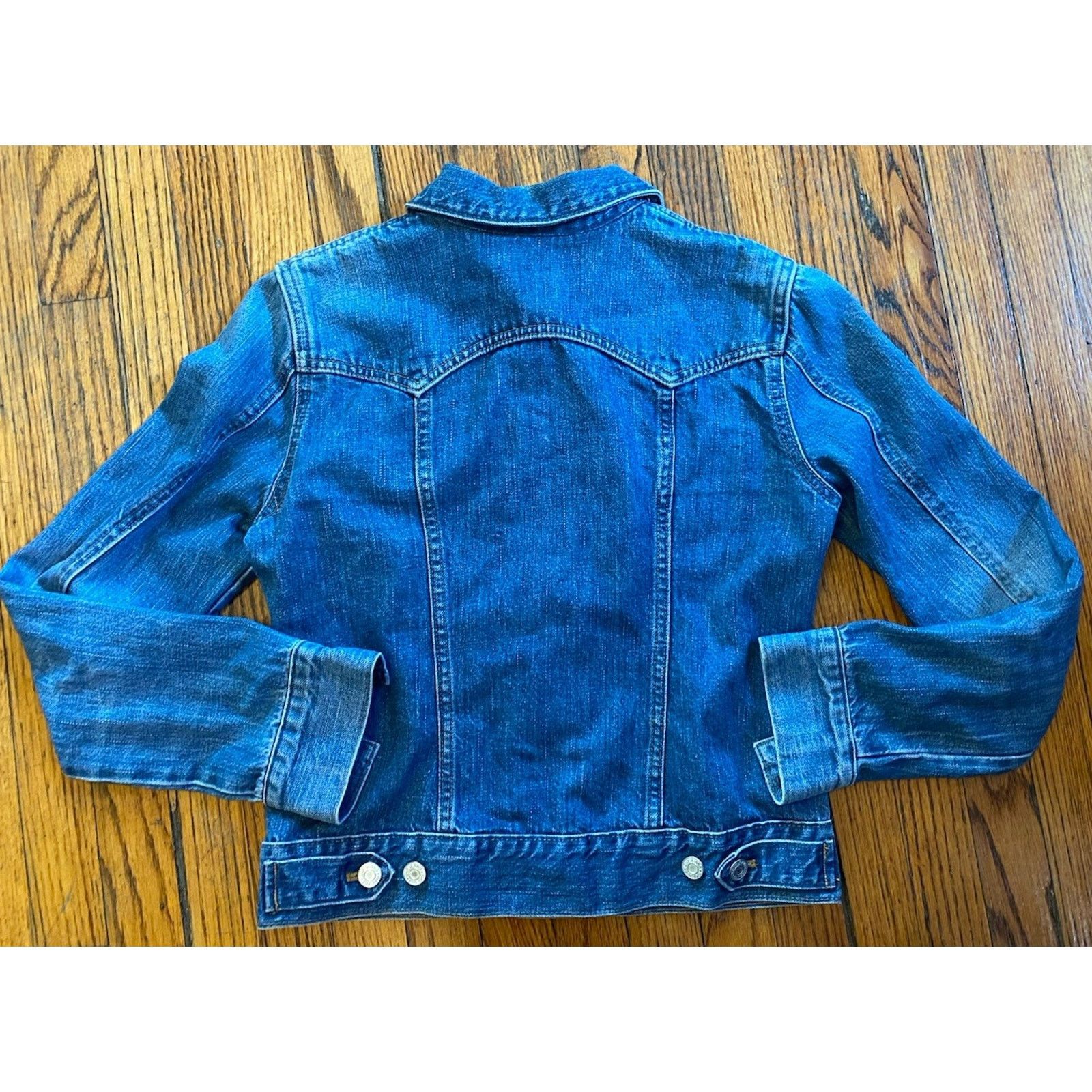 Gap Gap Denim Jacket Womens XS Blue Cotton Blend Button Pockets Size XS / US 0-2 / IT 36-38 - 3 Thumbnail
