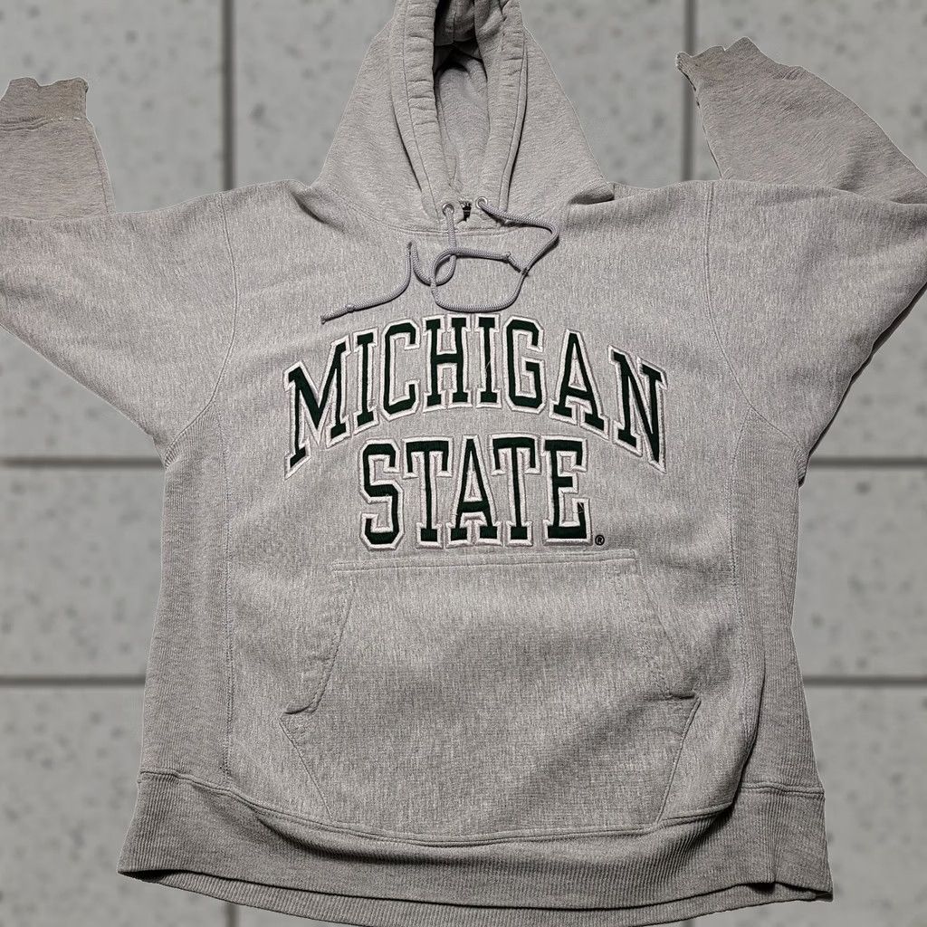 Vintage VINTAGE Steve & Barrys Michigan State Spartans College Hoodie Sweatshirt XS Men Gray Hooded Pullover with Pockets Size US XS / EU 42 / 0 - 1 Thumbnail