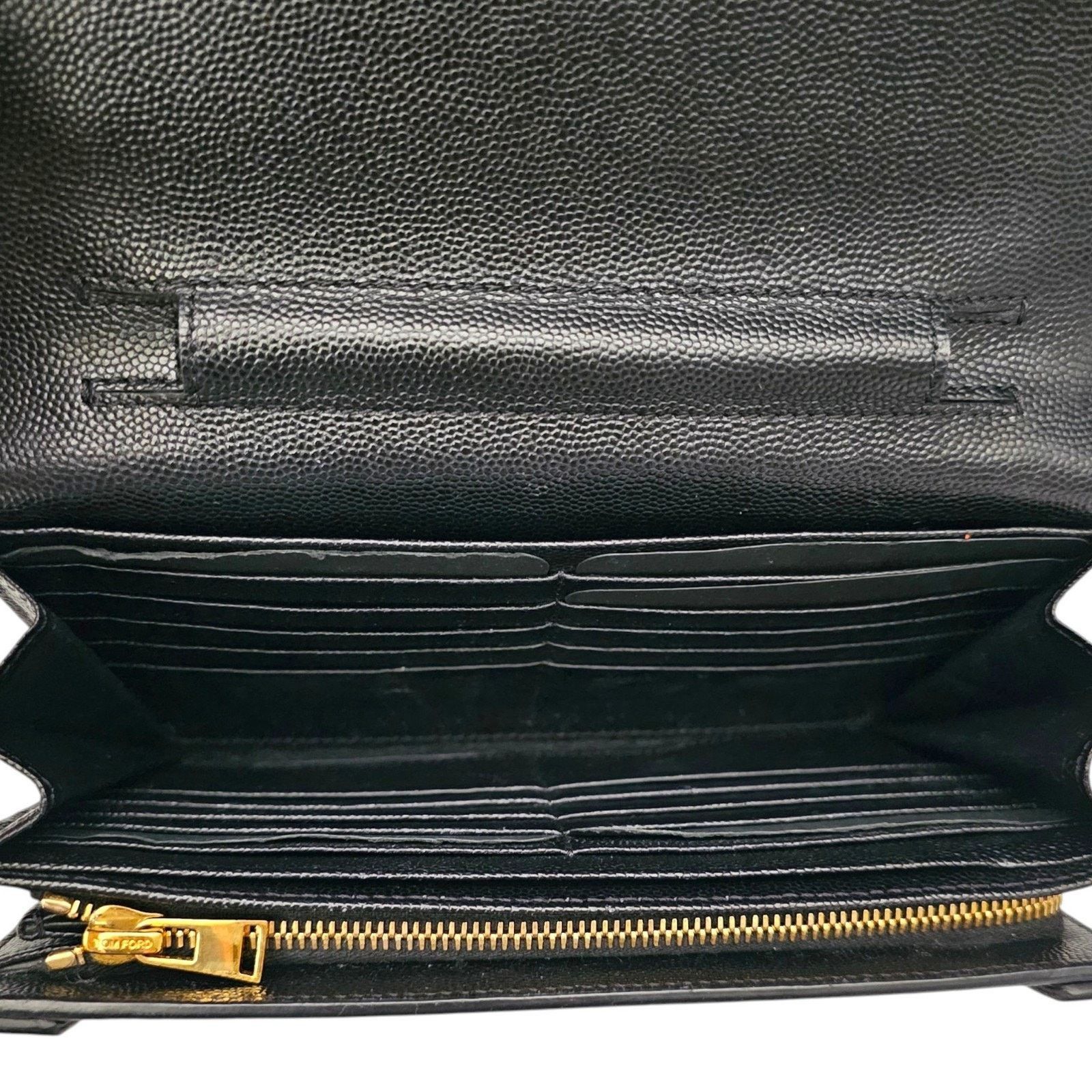 Tom Ford Aube Black Leather Crossbody Clutch Wallet Bag Black - $1800 Size ONE SIZE - 8 Thumbnail