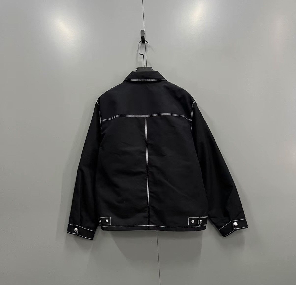 Prada Prada Black Stitched Triangle Logo Jacket J41 Size US M / EU 48-50 / 2 - 2 Thumbnail