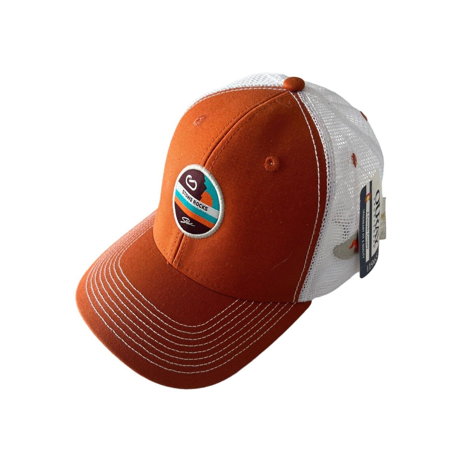 Other Stowe Rocks VT Orange White Snapback Hat New w/ Tags Size ONE SIZE - 5 Thumbnail