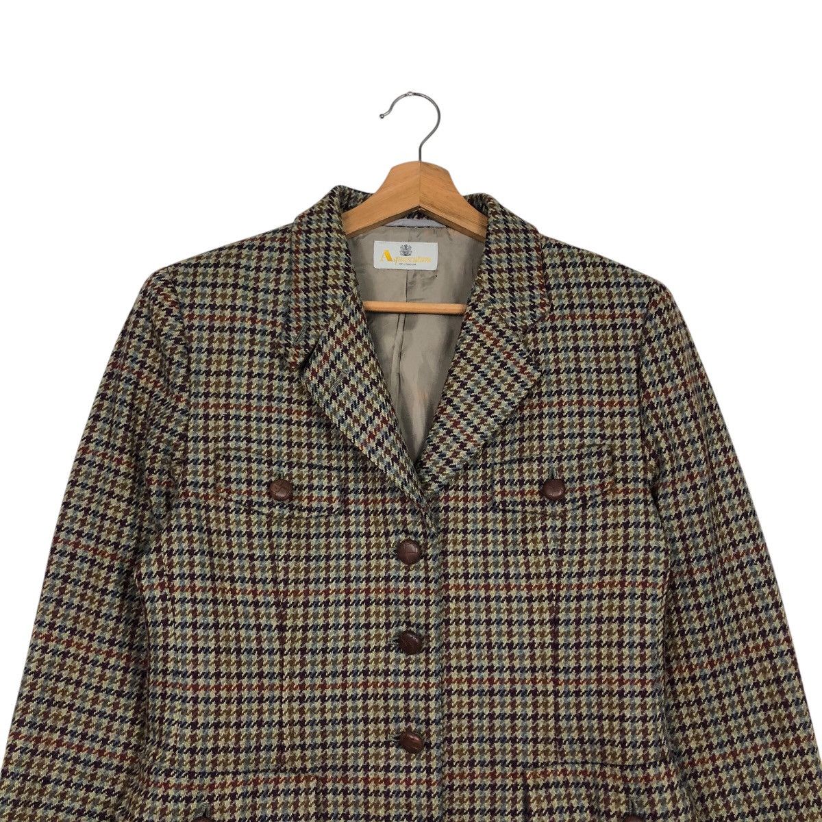 Vintage 📌Vintage Wool Jacket Aquascutum Of London Tartan Design Size US M / EU 48-50 / 2 - 4 Thumbnail